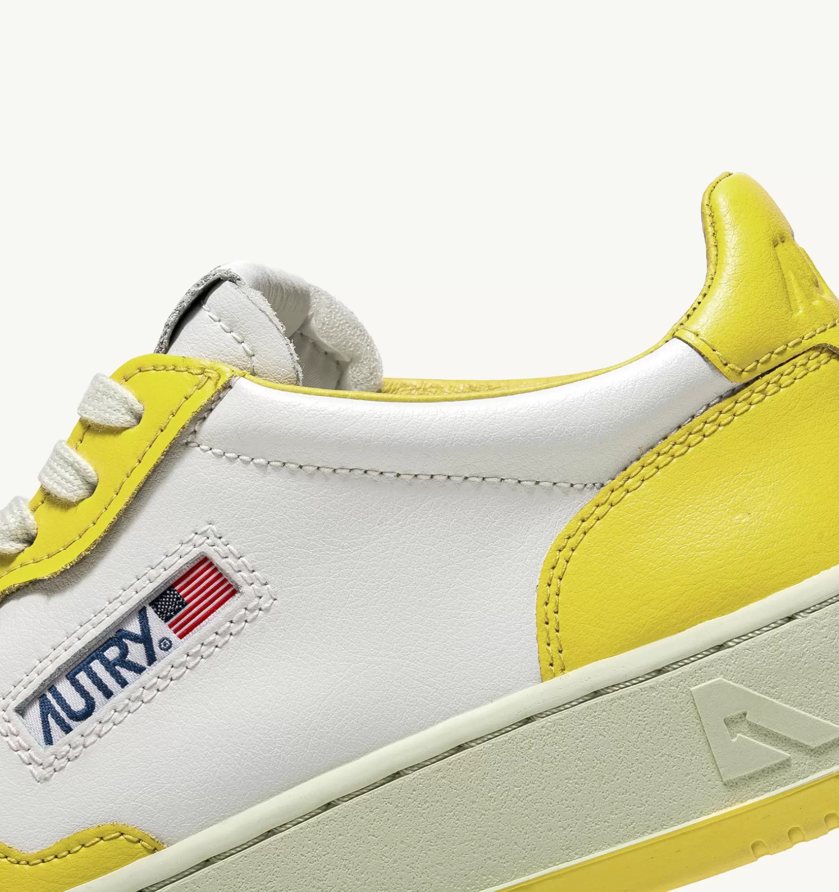 AUTRY Sneakers Medalist Low In Pelle Bicolore Bianco E Giallo^Donna Medalist