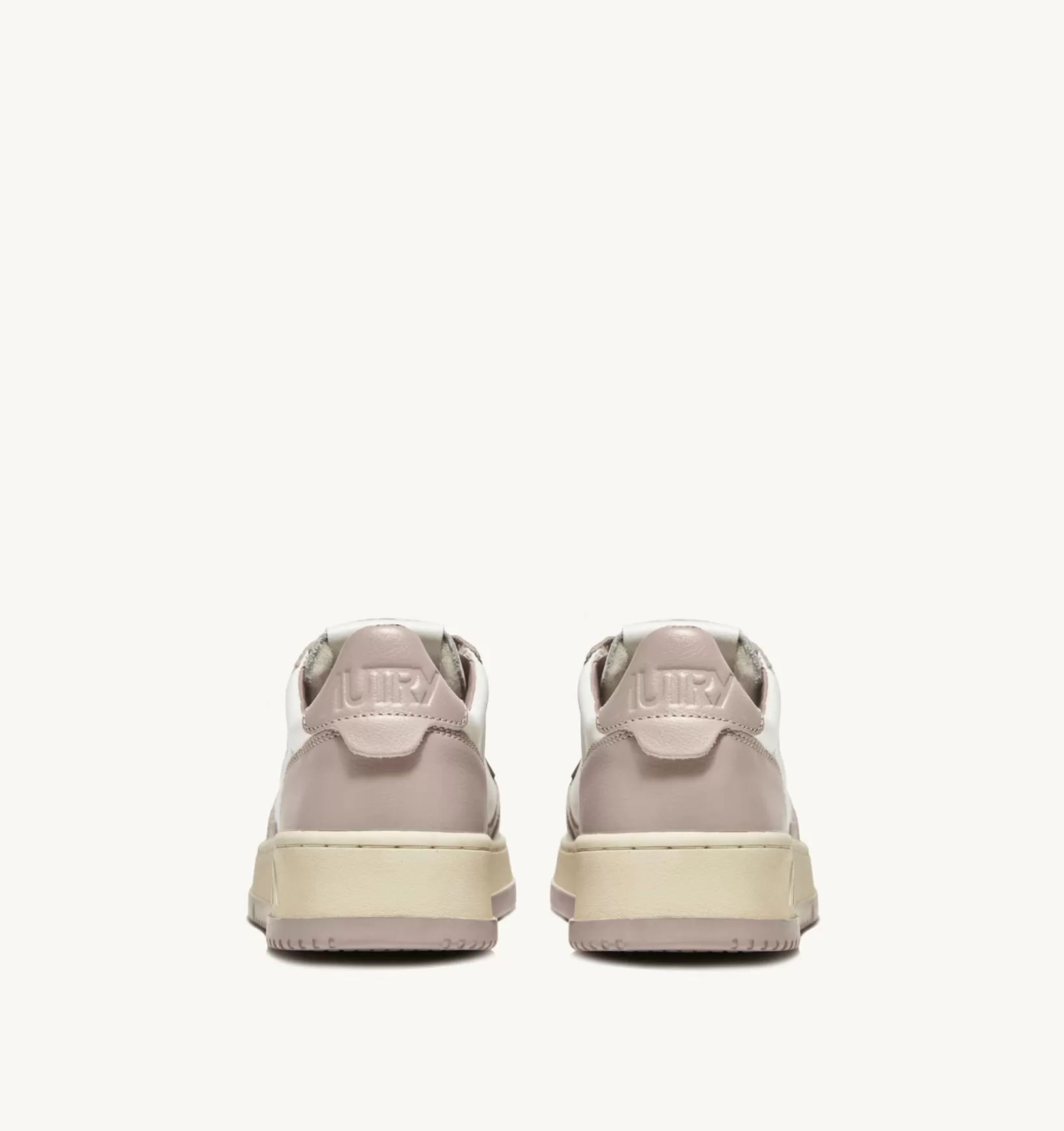 AUTRY Sneakers Medalist Low In Pelle Bicolore Bianco E Mushroom^Donna Medalist