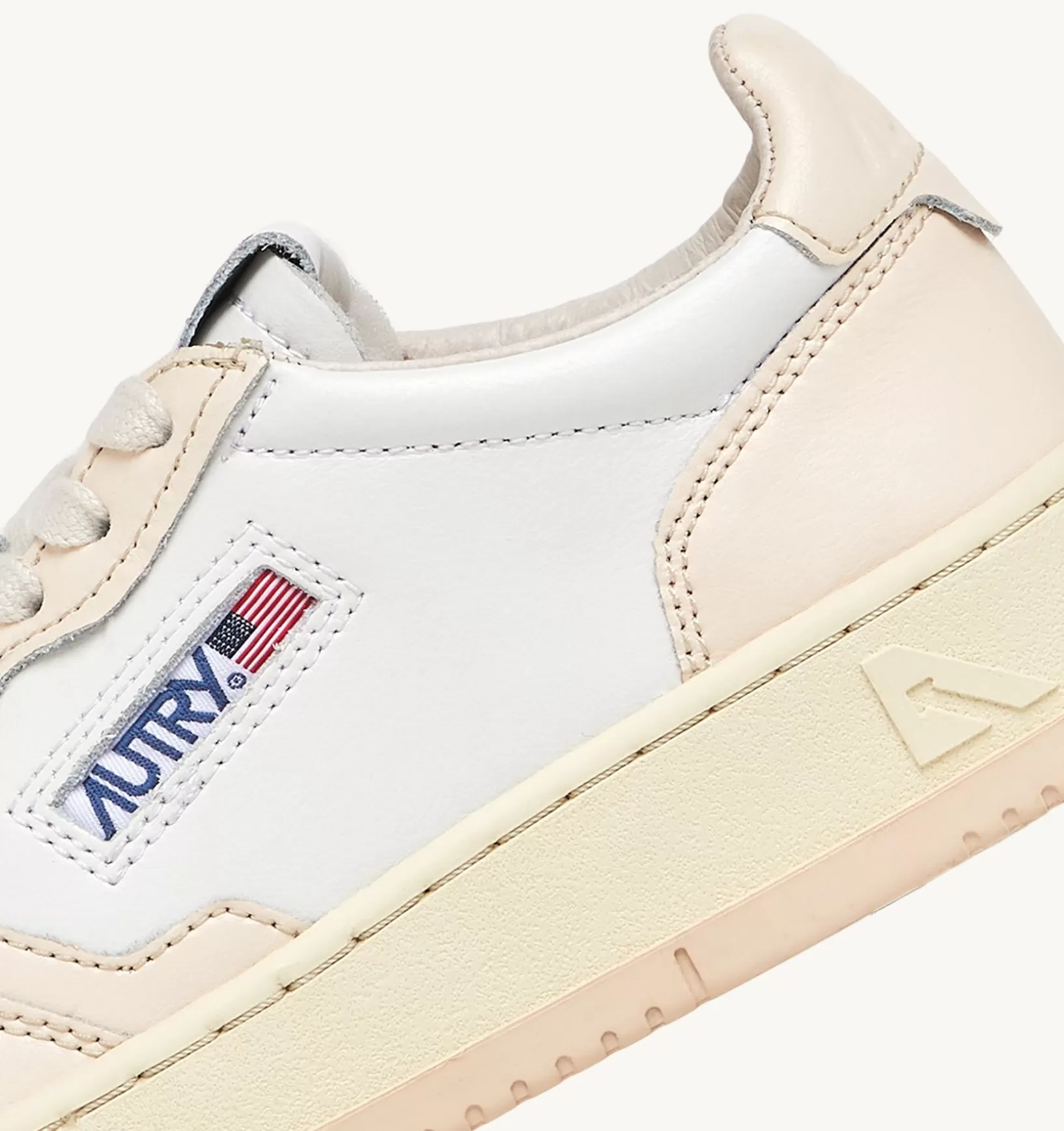 AUTRY Sneakers Medalist Low In Pelle Bicolore Bianco E Rosa^Donna Medalist