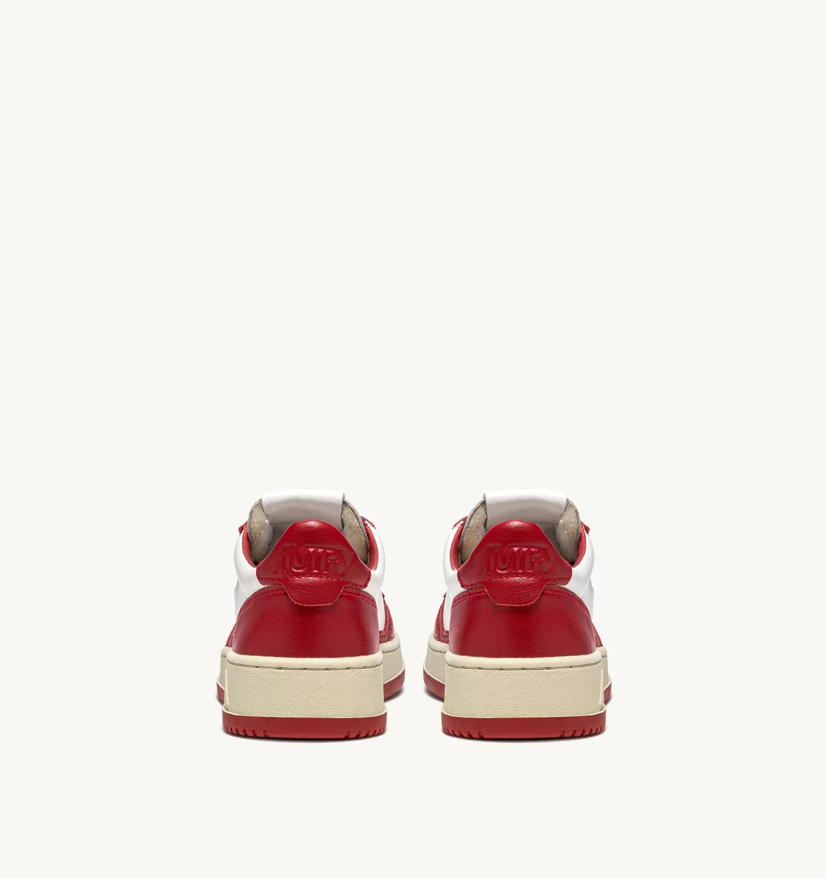 AUTRY Sneakers Medalist Low In Pelle Bicolore Bianco E Rosso^Uomo Medalist