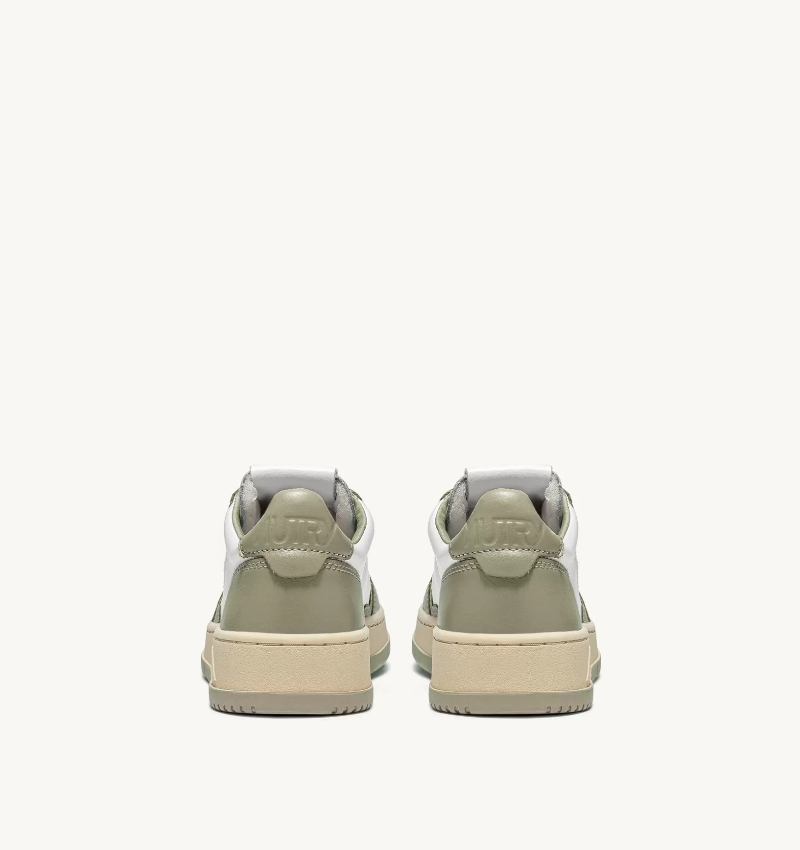 AUTRY Sneakers Medalist Low In Pelle Bicolore Bianco E Tortora^Uomo Medalist