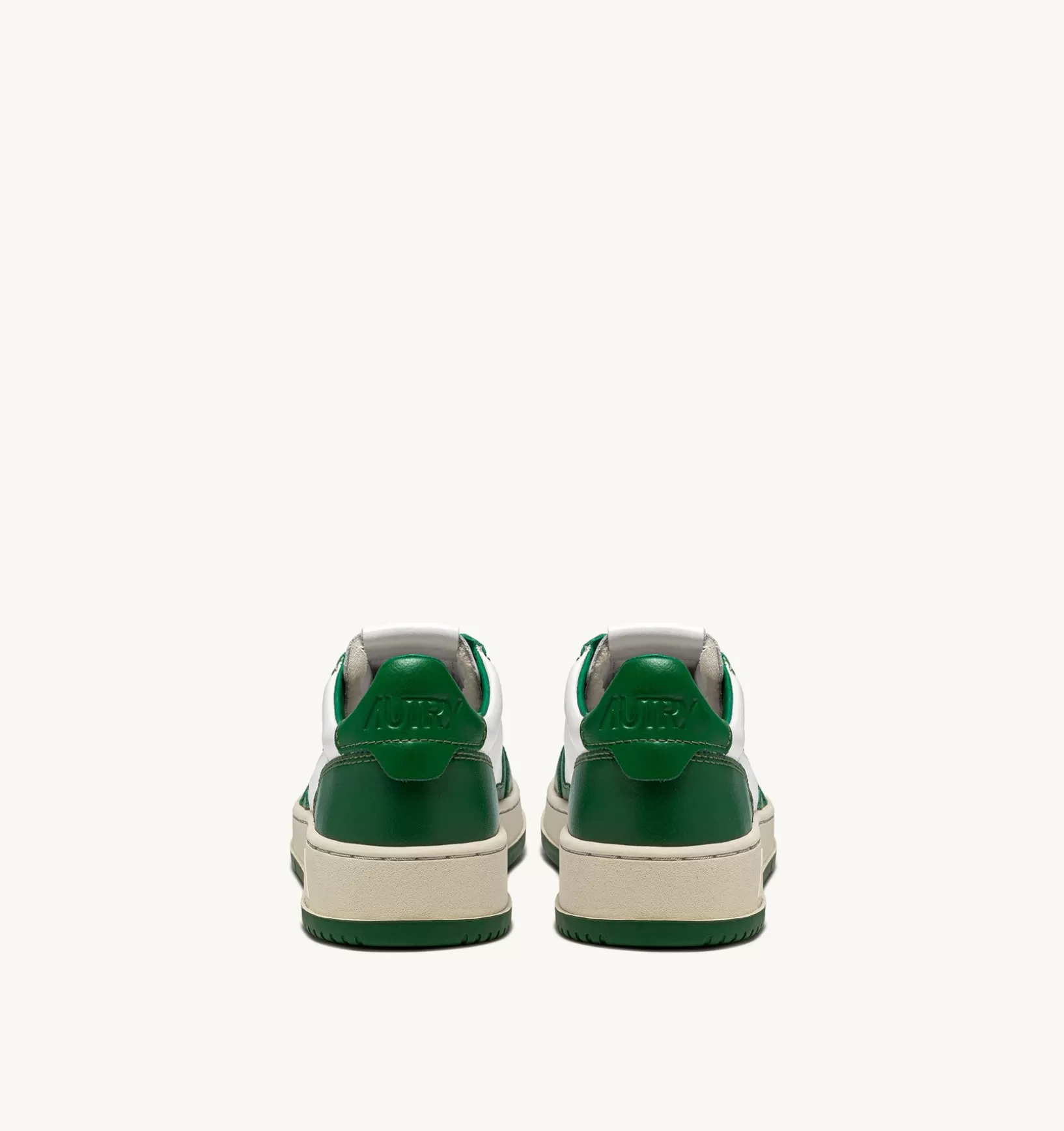 AUTRY Sneakers Medalist Low In Pelle Bicolore Bianco E Verde^Uomo Medalist