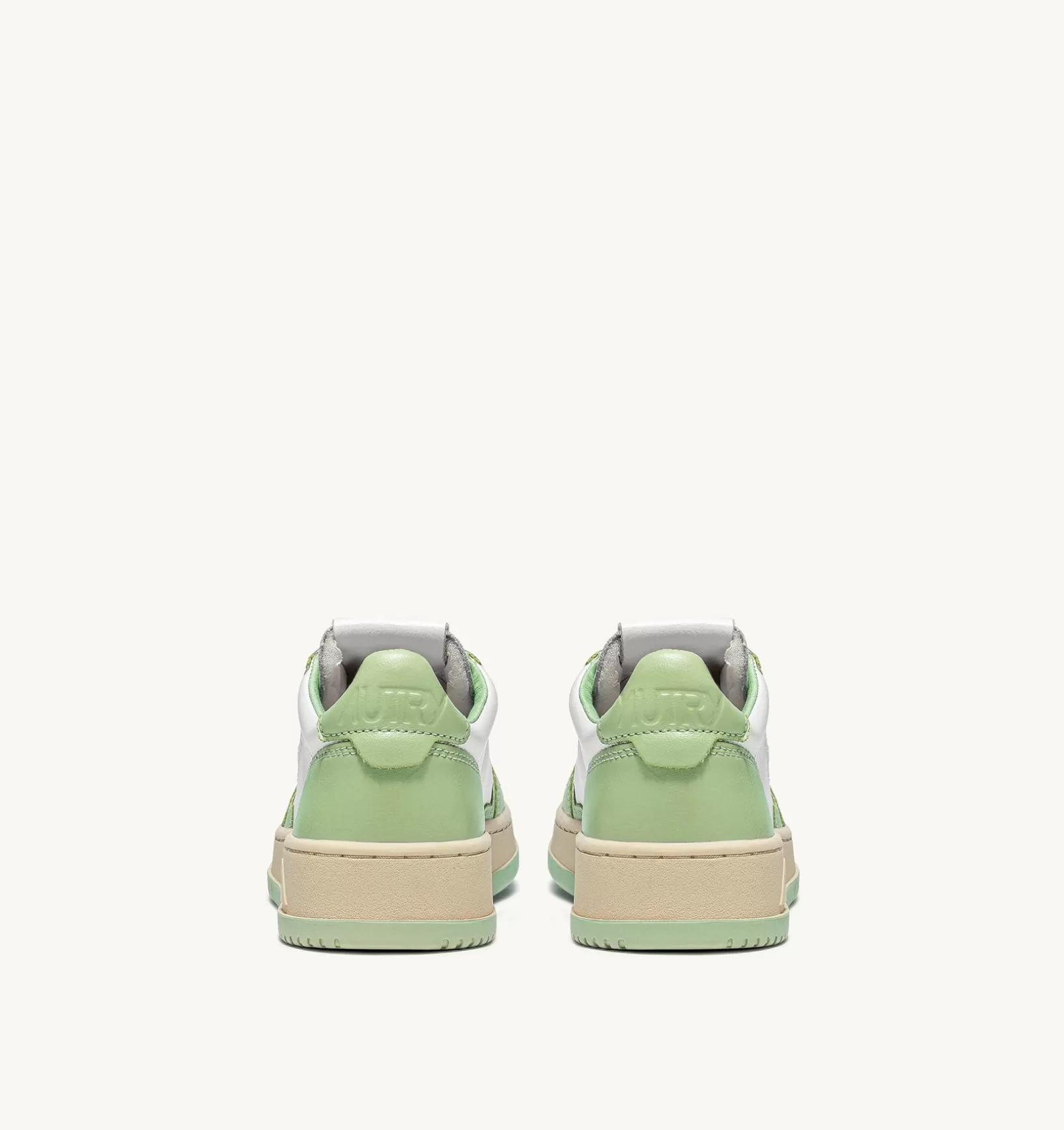 AUTRY Sneakers Medalist Low In Pelle Bicolore Nile Green^Uomo Medalist