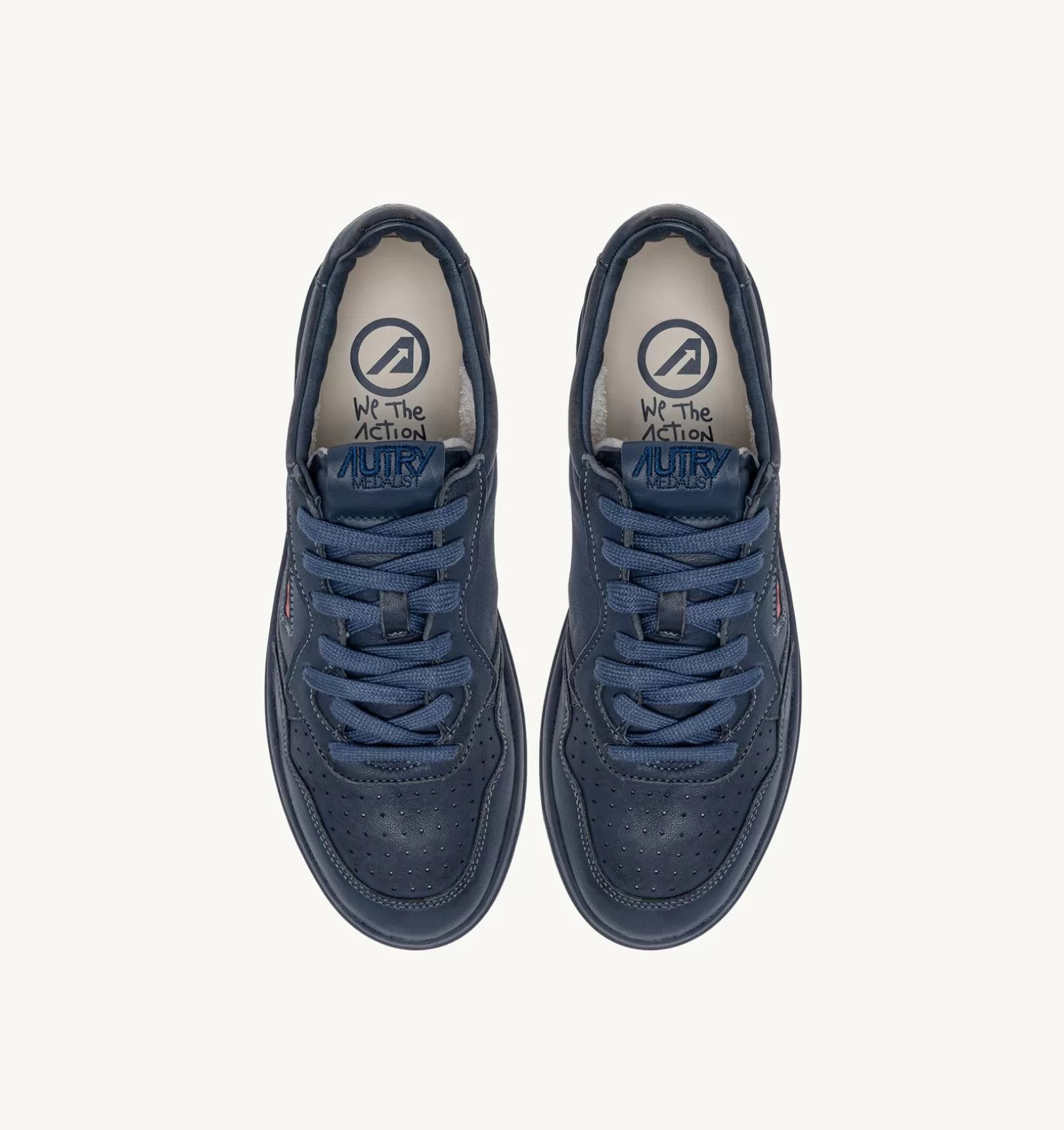 AUTRY Sneakers Medalist Low In Pelle Di Capra Dark Denim^Uomo Medalist