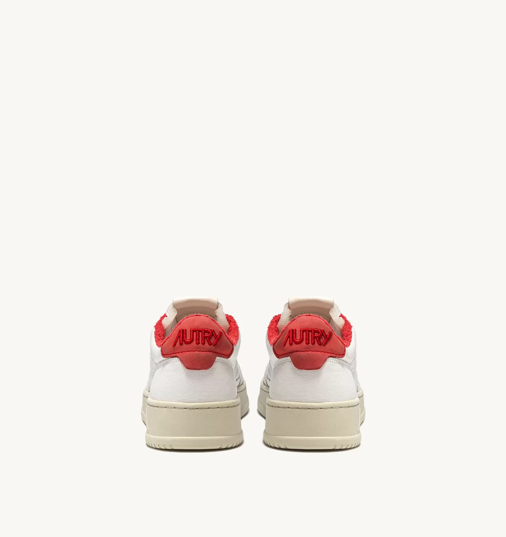 AUTRY Sneakers Medalist Low In Pelle Di Capra E Spugna Bianco Rosso^Uomo Medalist