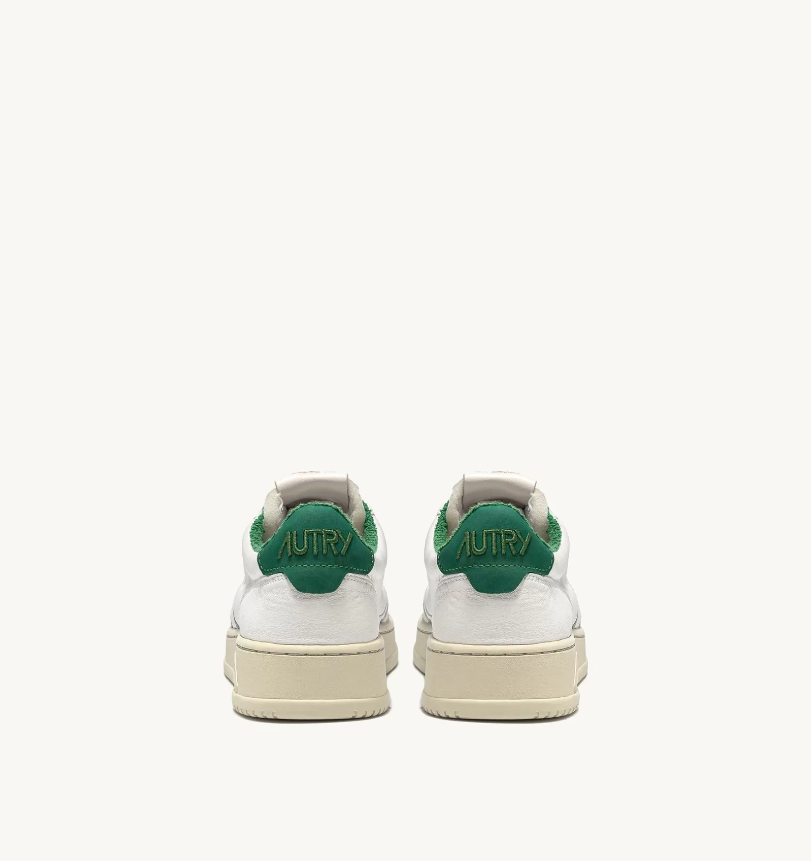AUTRY Sneakers Medalist Low In Pelle Di Capra E Spugna Bianco Verde^Donna Medalist