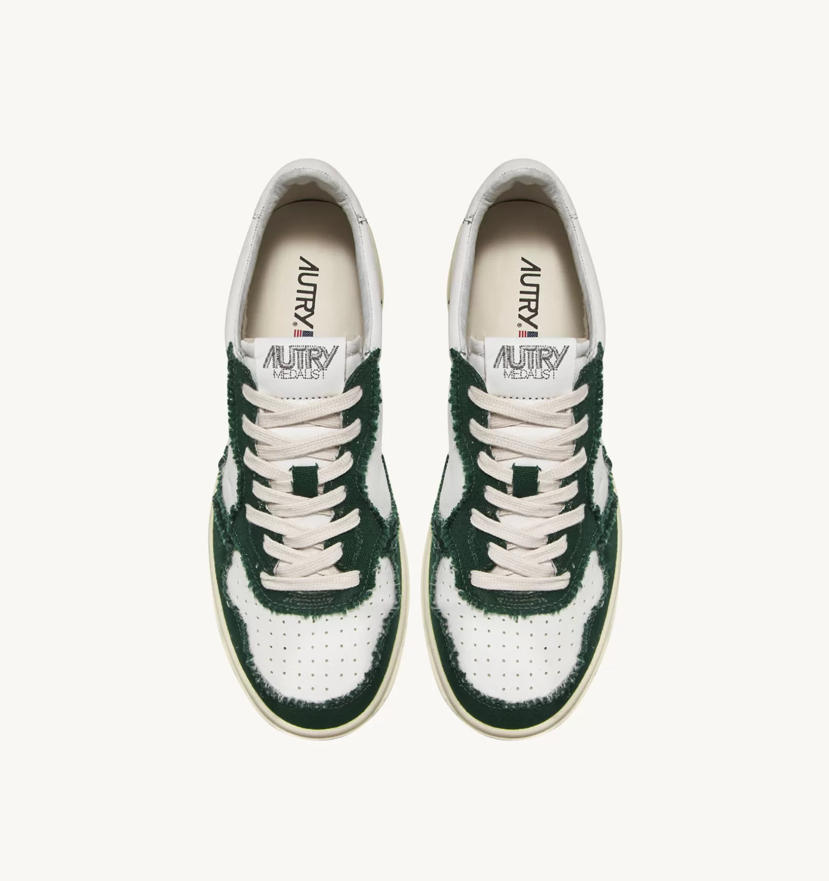 AUTRY Sneakers Medalist Low In Pelle Di Capra E Tela Bianco Eden^Uomo Medalist