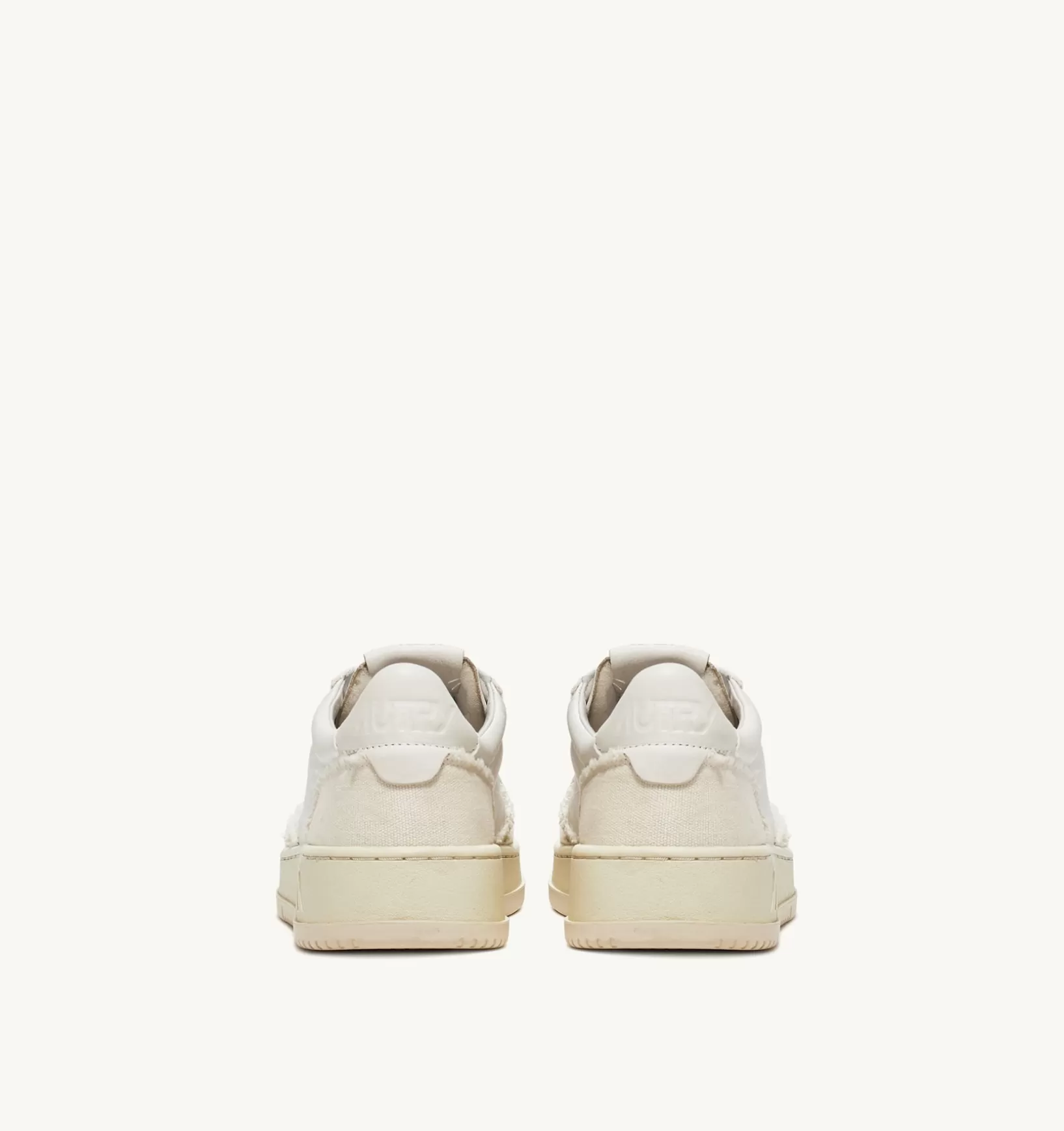 AUTRY Sneakers Medalist Low In Pelle Di Capra E Tela Bianco Ivory^Donna Medalist