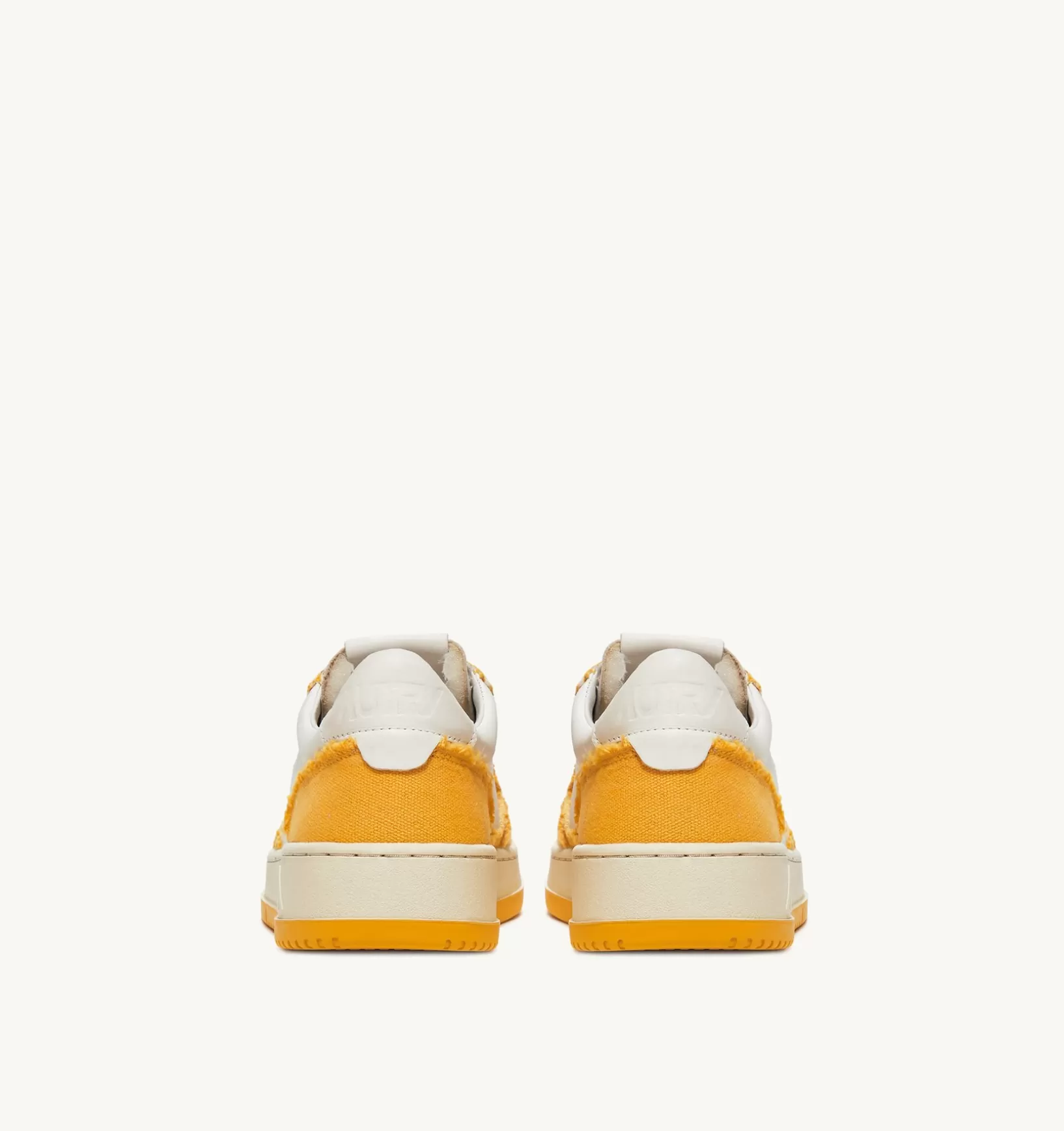AUTRY Sneakers Medalist Low In Pelle Di Capra E Tela Bianco Mango^Uomo Medalist