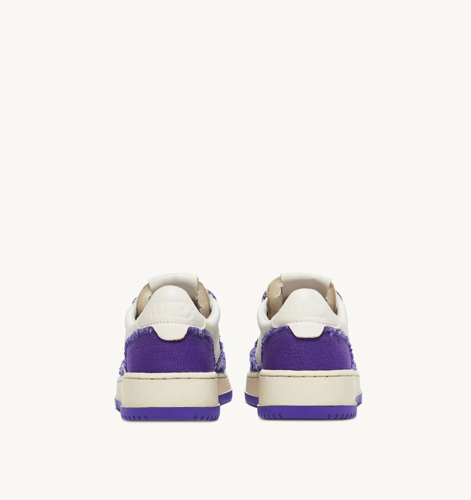 AUTRY Sneakers Medalist Low In Pelle Di Capra E Tela Bianco Violet^Donna Medalist
