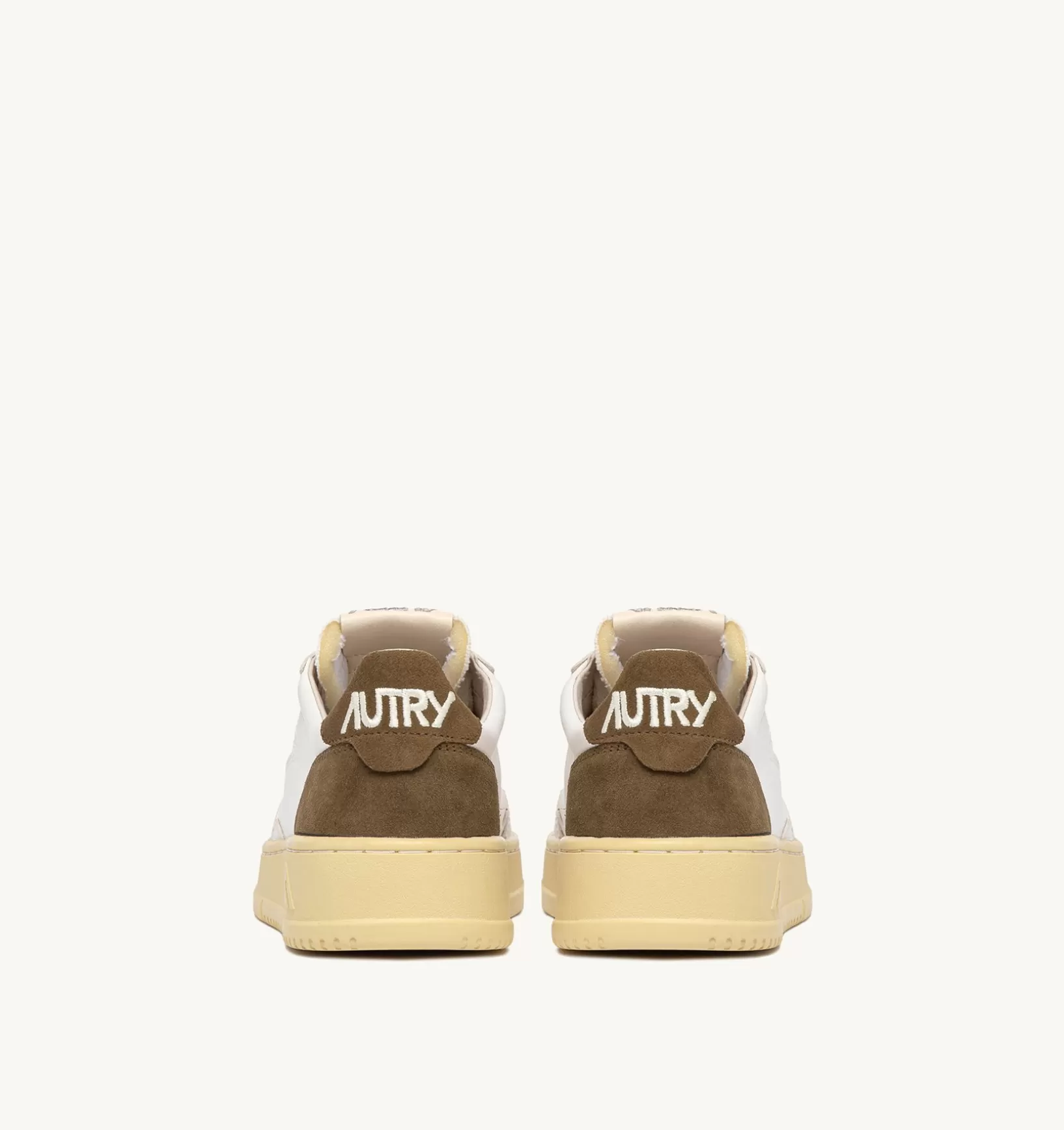 AUTRY Sneakers Medalist Low In Pelle E Suede Bianco E Marrone^Donna Medalist