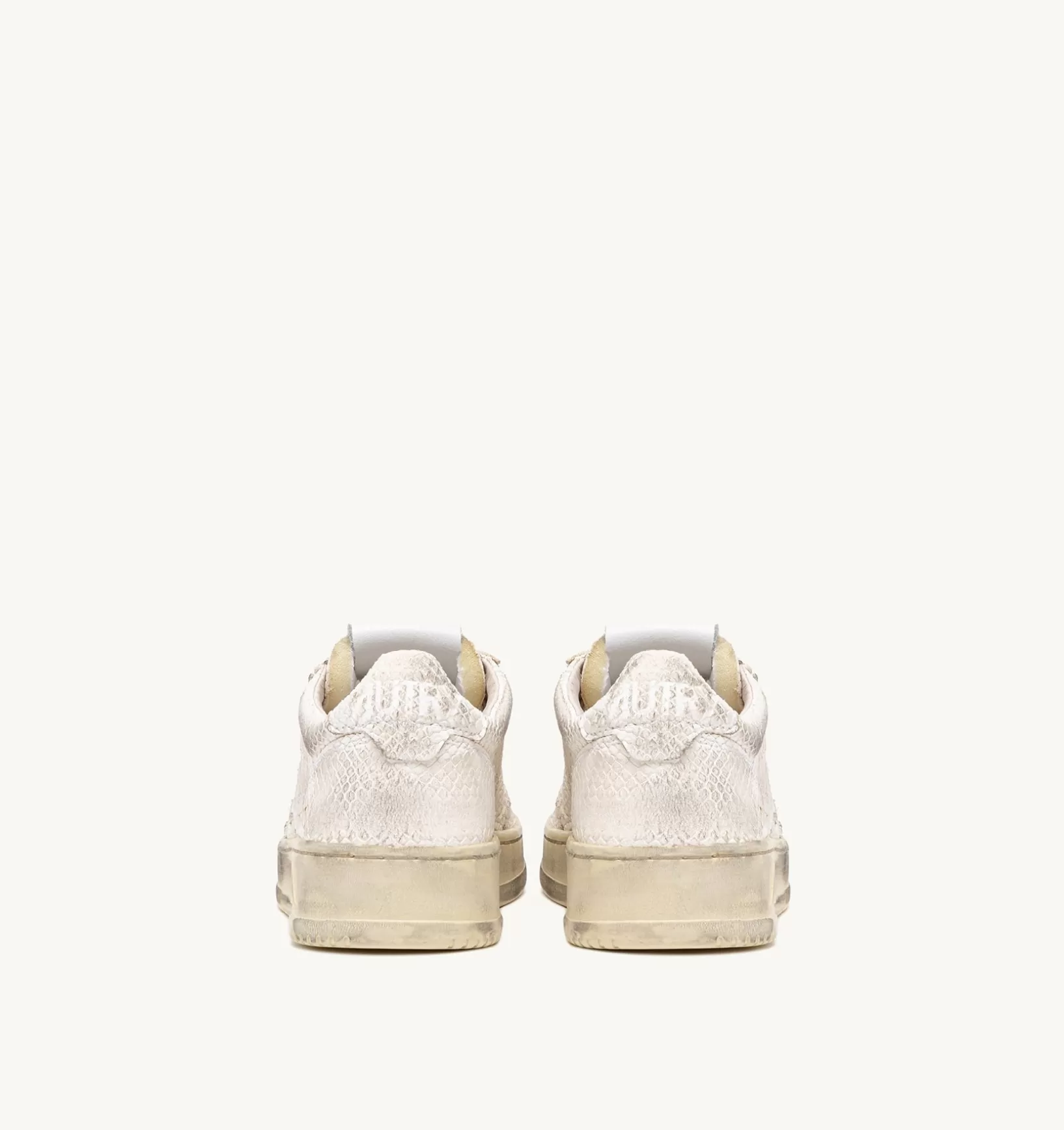 AUTRY Sneakers Medalist Low In Pelle Effetto Snake Colore Bianco^Donna Medalist