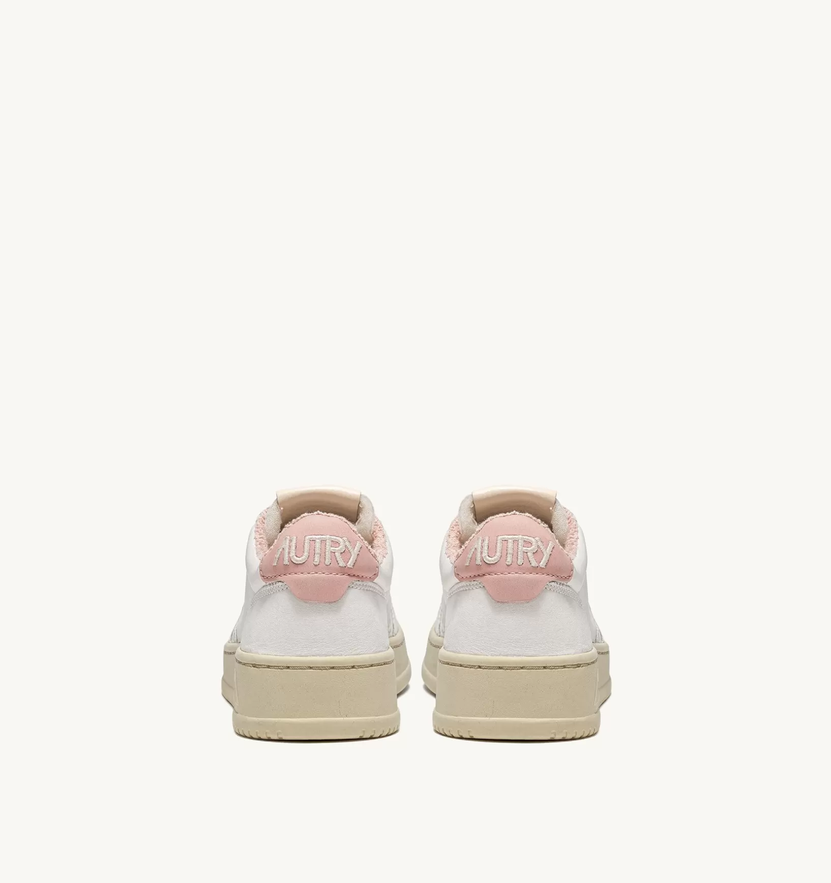 AUTRY Sneakers Medalist Low In Pelle Morbida Di Capra E Spugna Color Bianco E Powder^Donna Medalist