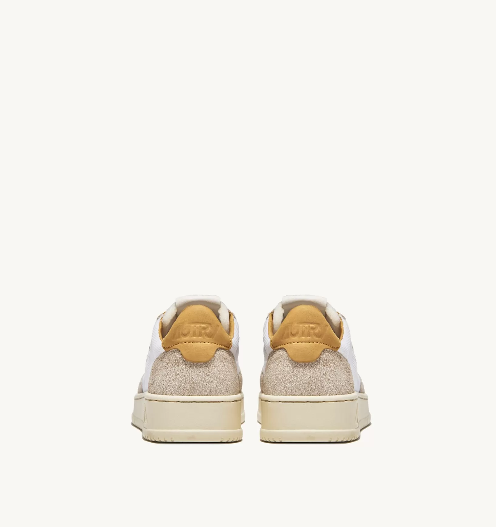 AUTRY Sneakers Medalist Low In Pelle Morbida Di Capra Effetto Dragon E Crackle Nabuk Color Bianco^Donna Medalist