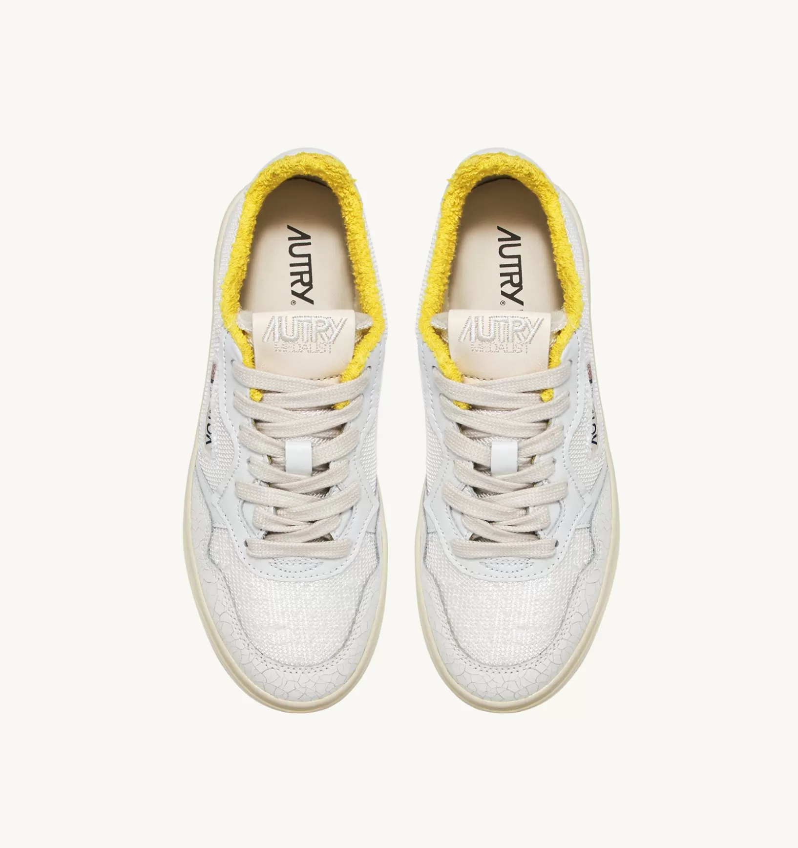 AUTRY Sneakers Medalist Low In Sponge Giallo E Dragon Effect^Donna Medalist