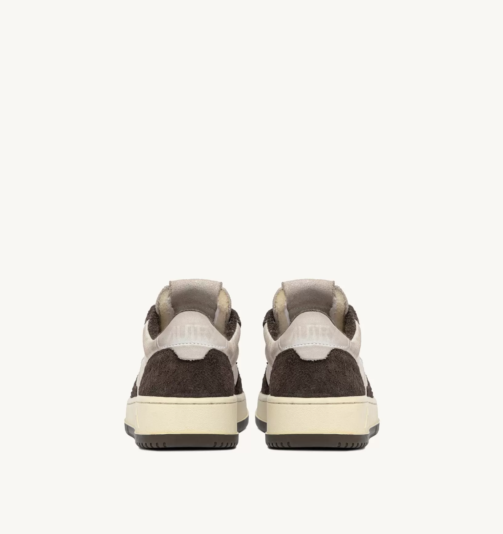 AUTRY Sneakers Medalist Low In Suede Bianco E Suede Effetto Hair Marrone^Donna Medalist