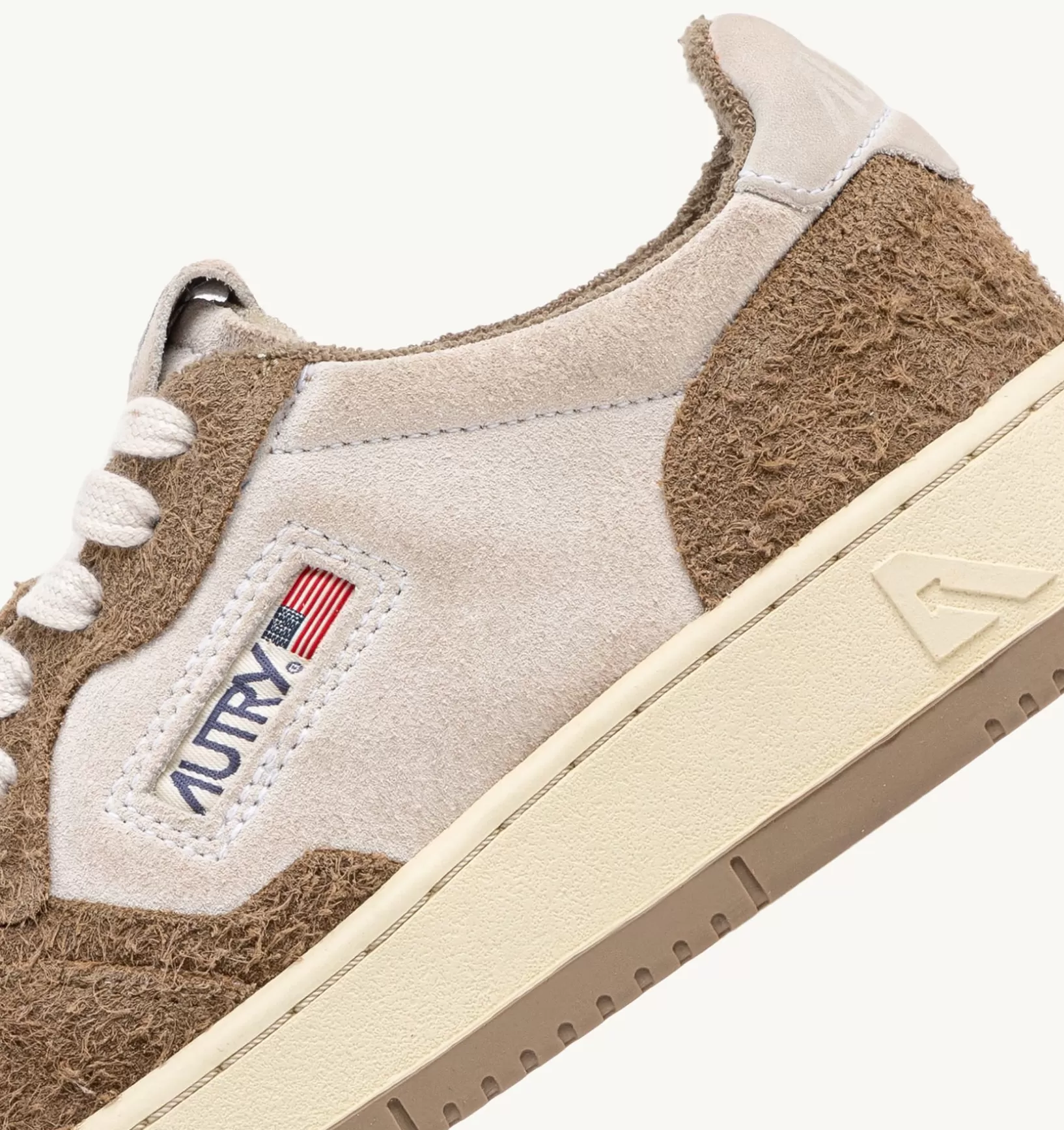 AUTRY Sneakers Medalist Low In Suede Bianco E Suede Effetto Hair Mud^Donna Medalist