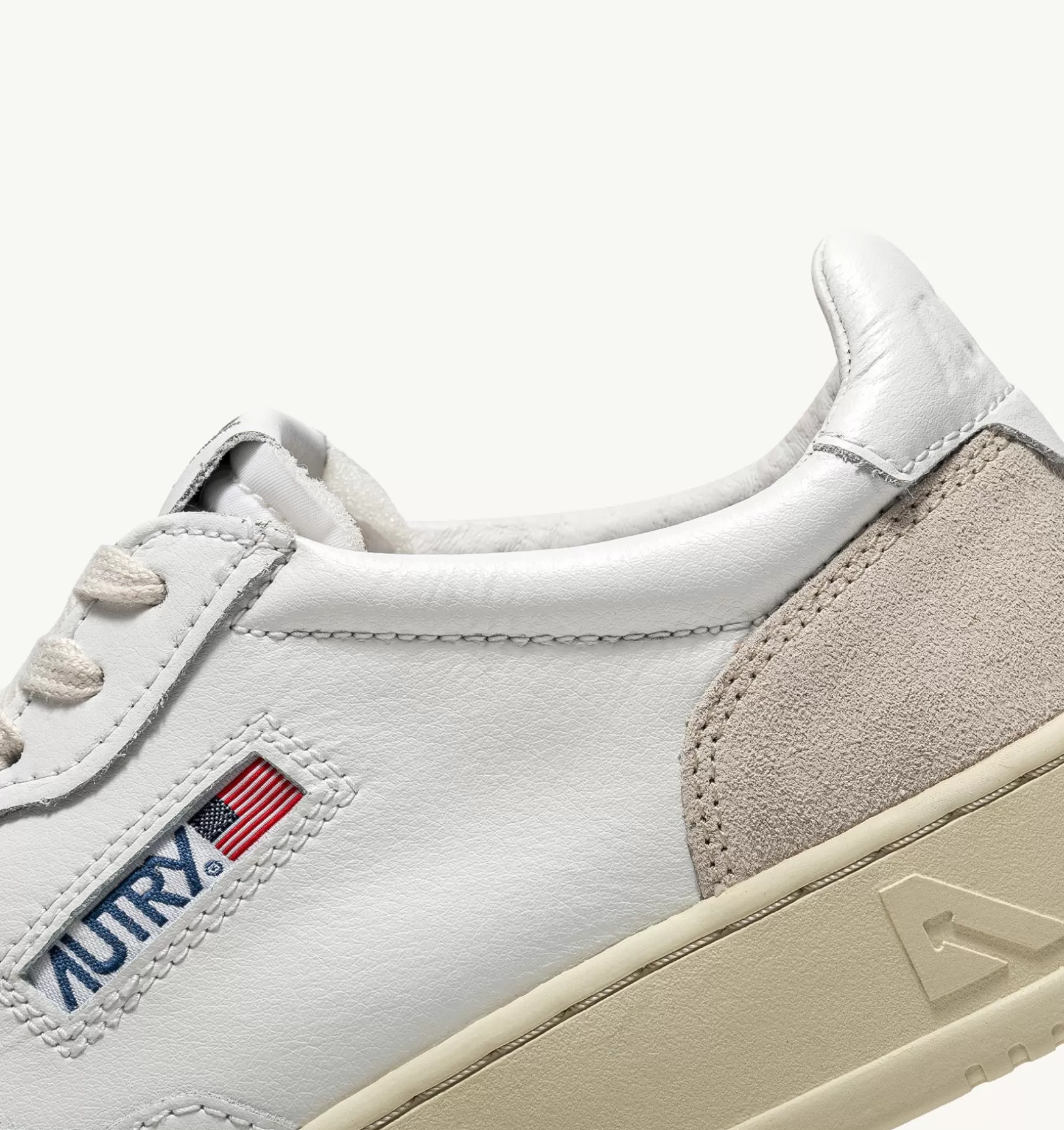 AUTRY Sneakers Medalist Low In Suede E Pelle Bianca^Uomo Medalist