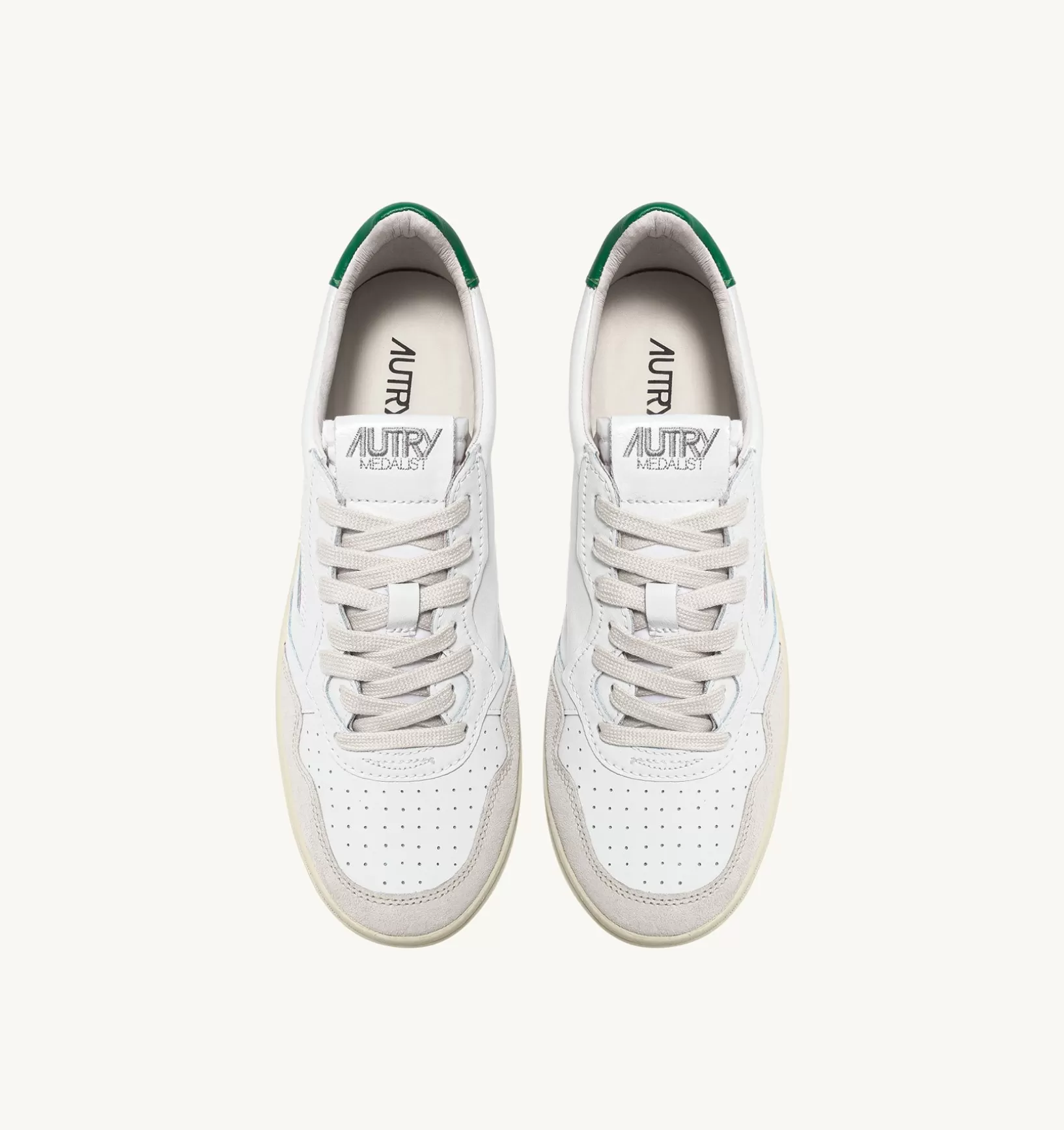 AUTRY Sneakers Medalist Low In Suede E Pelle Bianca E Amazon^Uomo Medalist