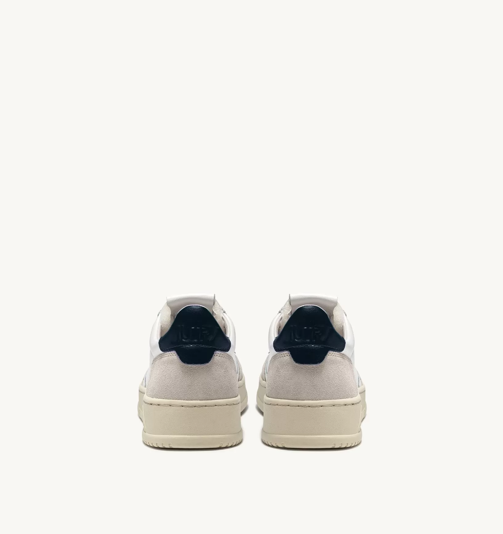 AUTRY Sneakers Medalist Low In Suede E Pelle Bianca E Blue^Donna Medalist