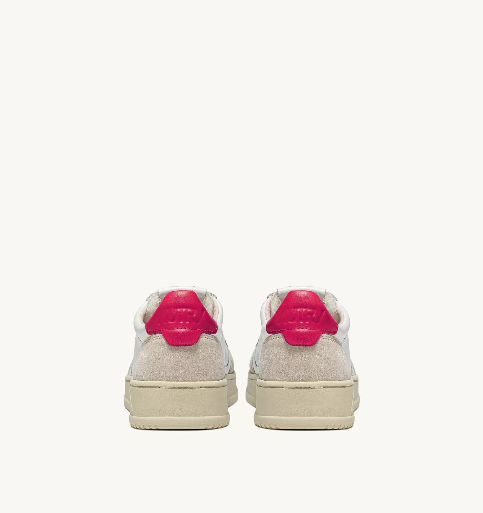 AUTRY Sneakers Medalist Low In Suede E Pelle Bianca E Bubble^Donna Medalist