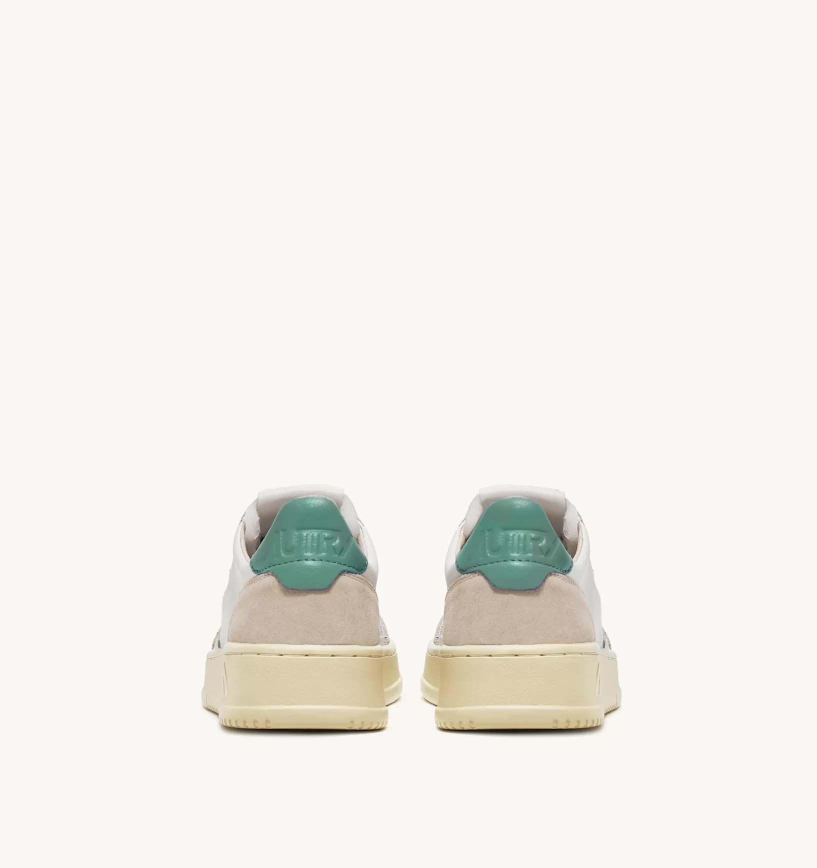 AUTRY Sneakers Medalist Low In Suede E Pelle Bianca E Malachi^Uomo Medalist