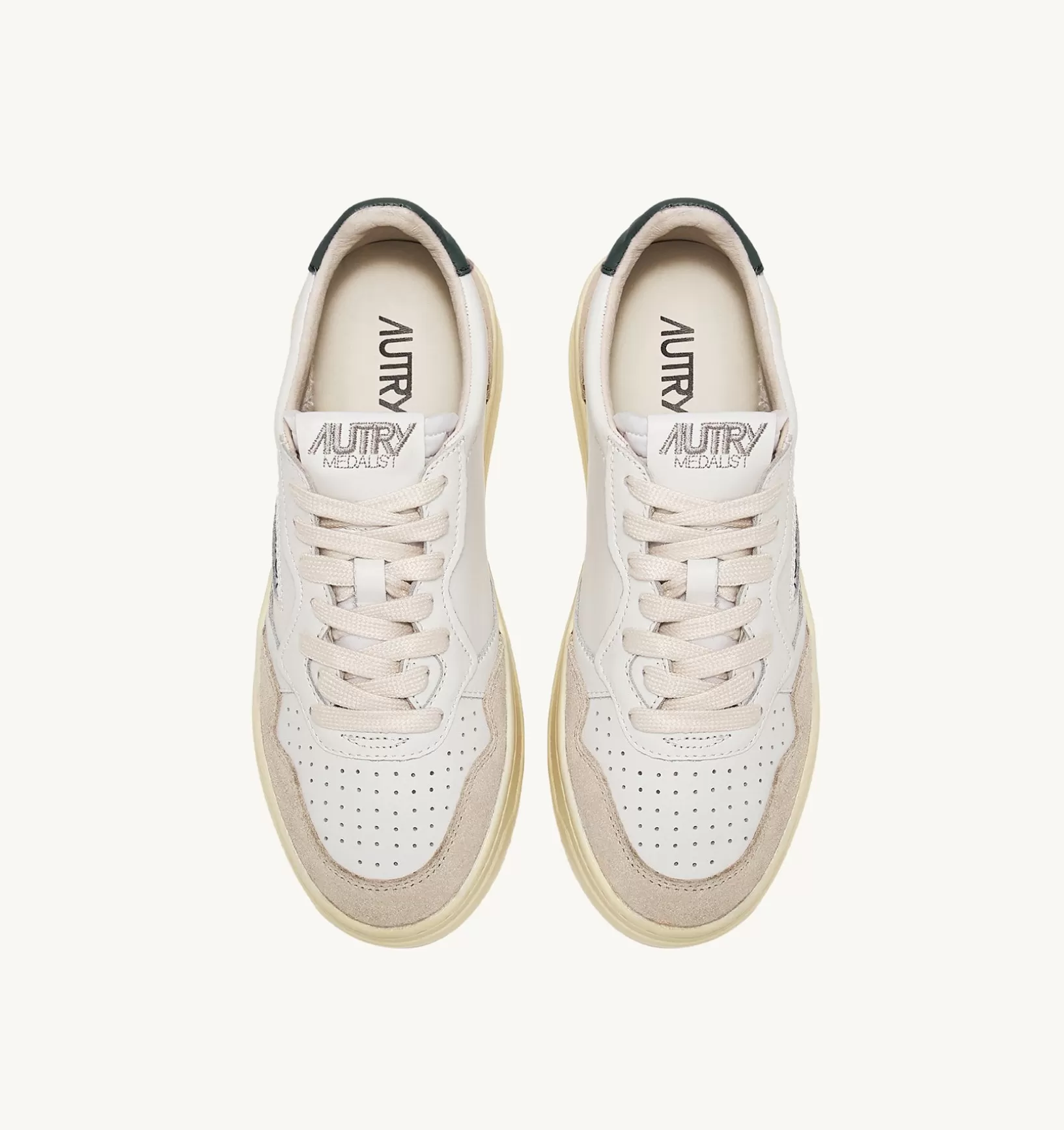 AUTRY Sneakers Medalist Low In Suede E Pelle Bianca E Mount^Uomo Medalist