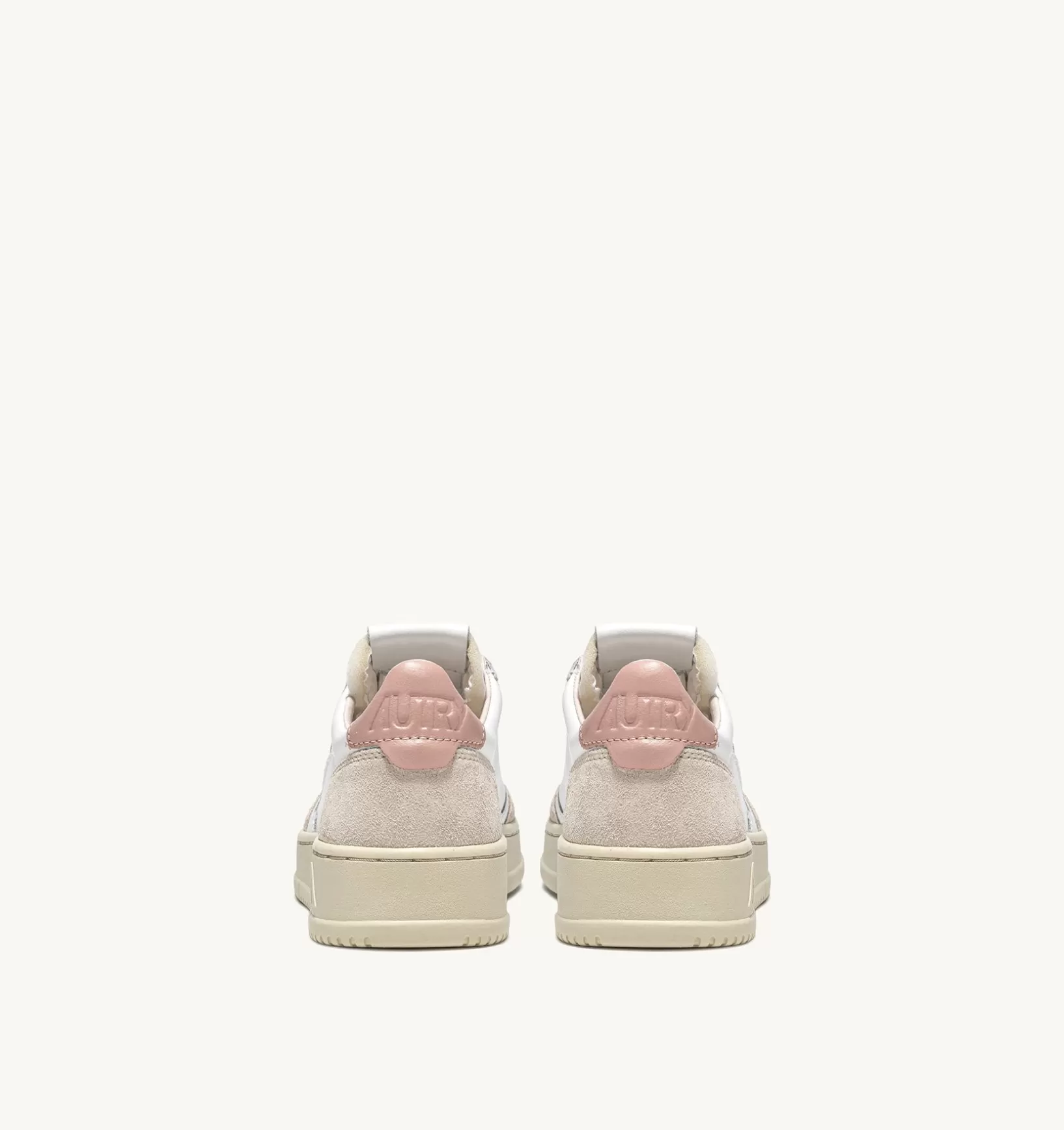 AUTRY Sneakers Medalist Low In Suede E Pelle Bianca E Powder^Donna Medalist