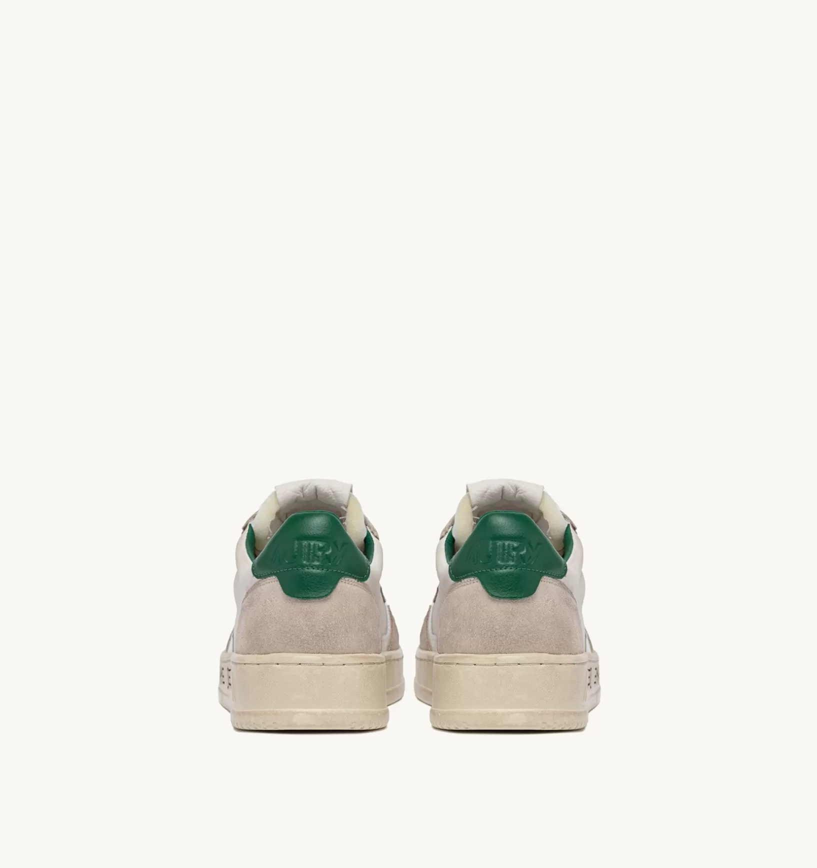 AUTRY Sneakers Medalist Low In Suede E Pelle Bianca E Verde^Uomo Medalist