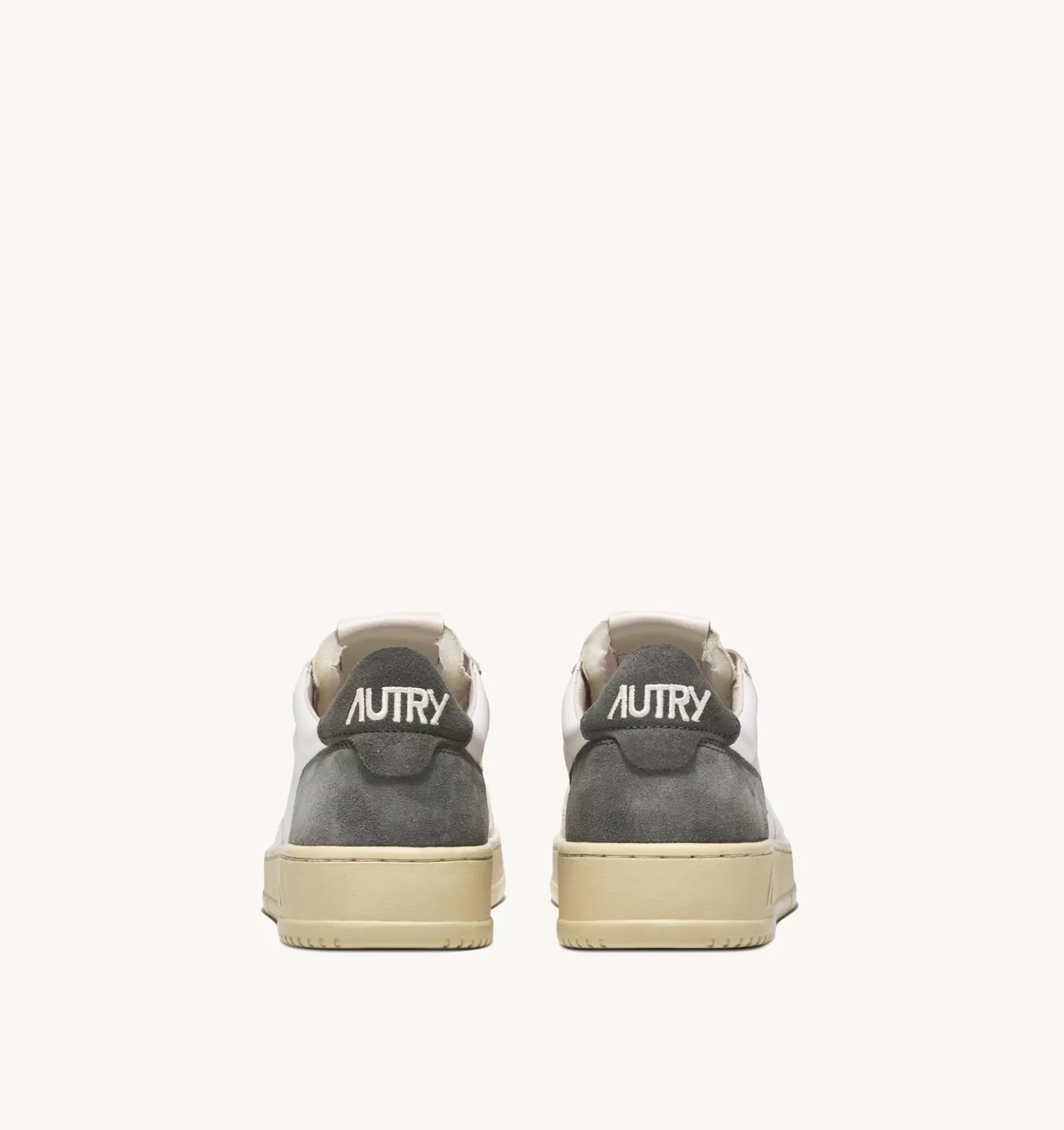AUTRY Sneakers Medalist Low In Suede E Pelle Bianco E Military^Donna Medalist