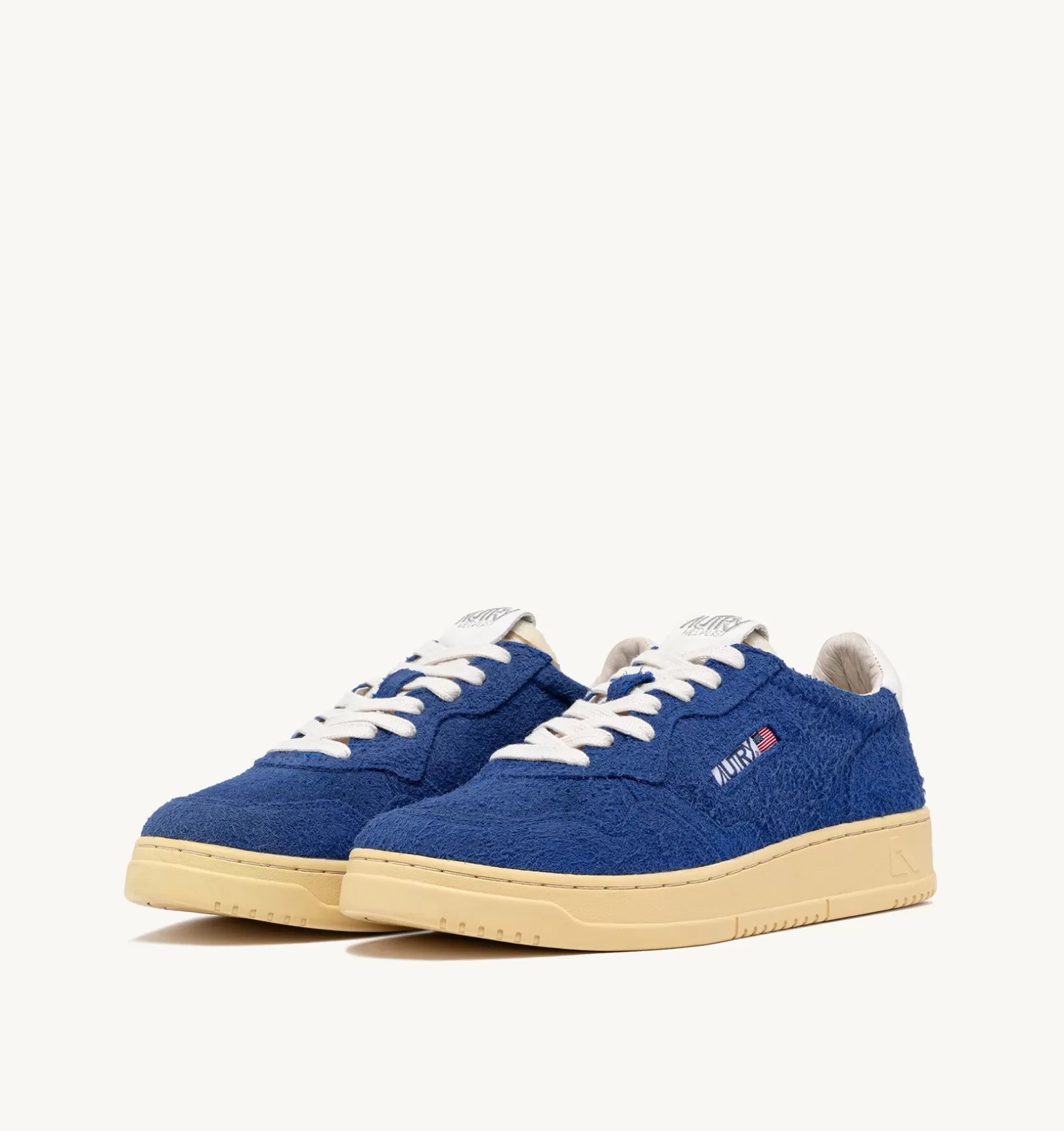 AUTRY Sneakers Medalist Low In Suede Effetto Hair Bluette^Uomo Medalist