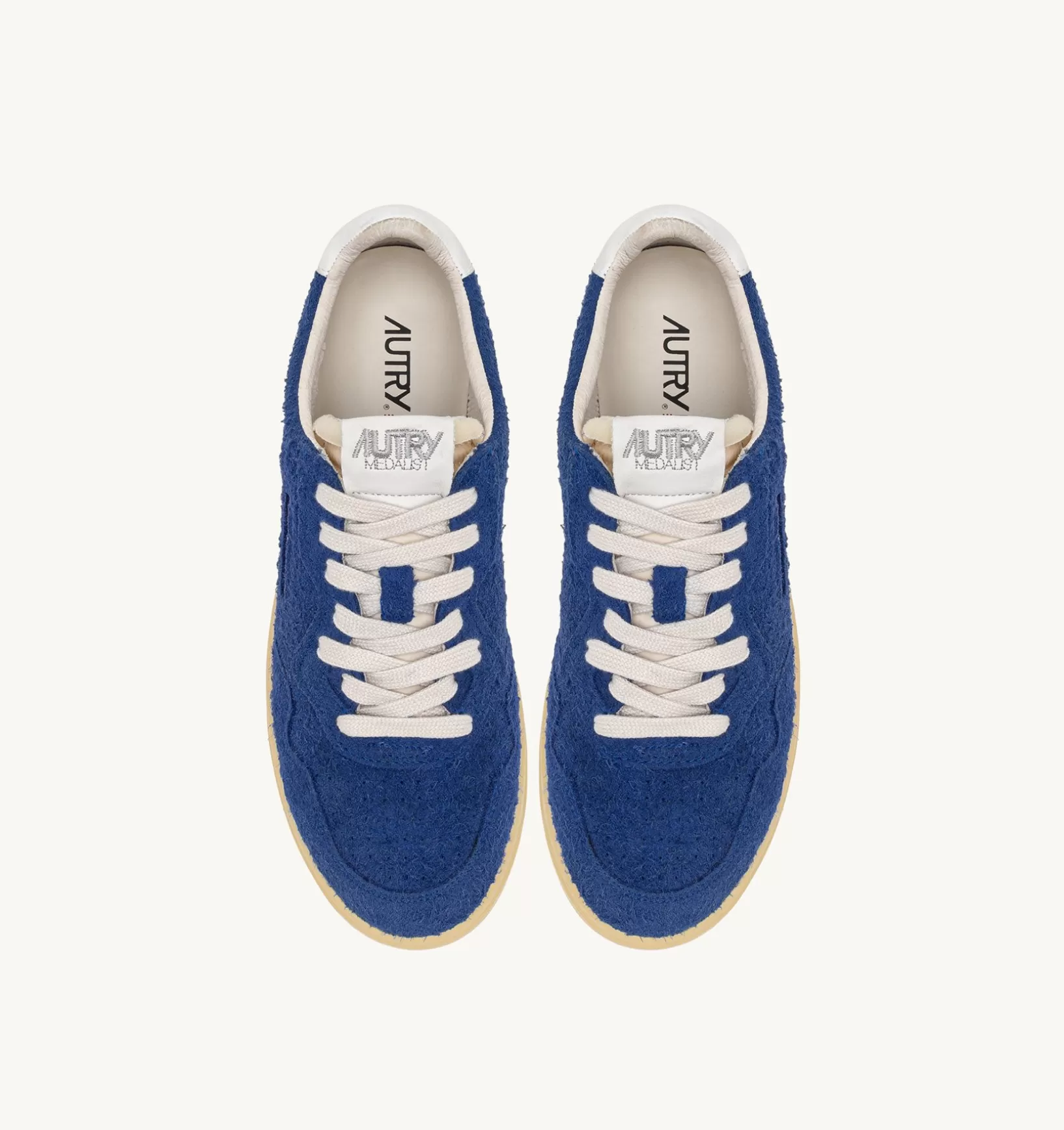 AUTRY Sneakers Medalist Low In Suede Effetto Hair Bluette^Uomo Medalist