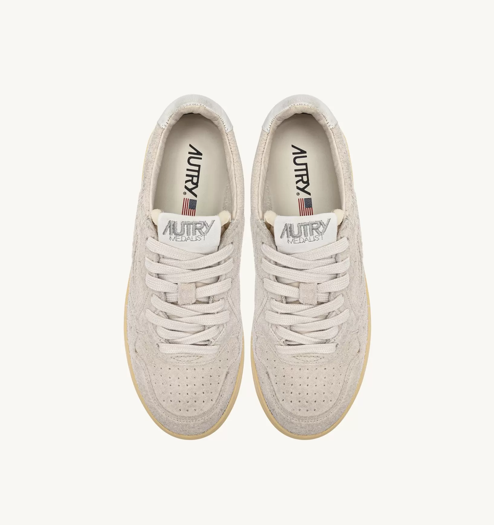 AUTRY Sneakers Medalist Low In Suede Effetto Hair Sand^Donna Medalist