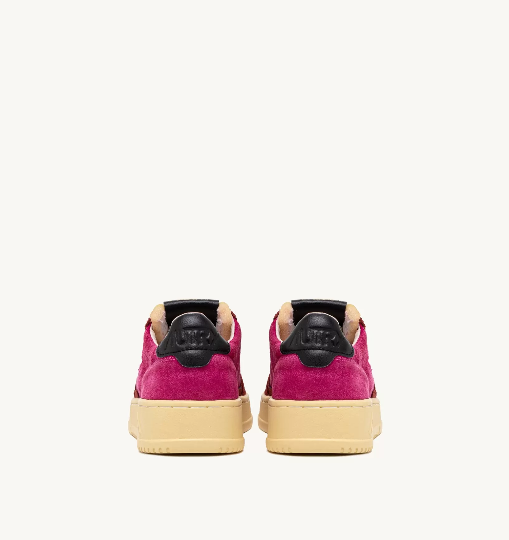 AUTRY Sneakers Medalist Low In Suede Fucsia E Bordeaux^Donna Medalist