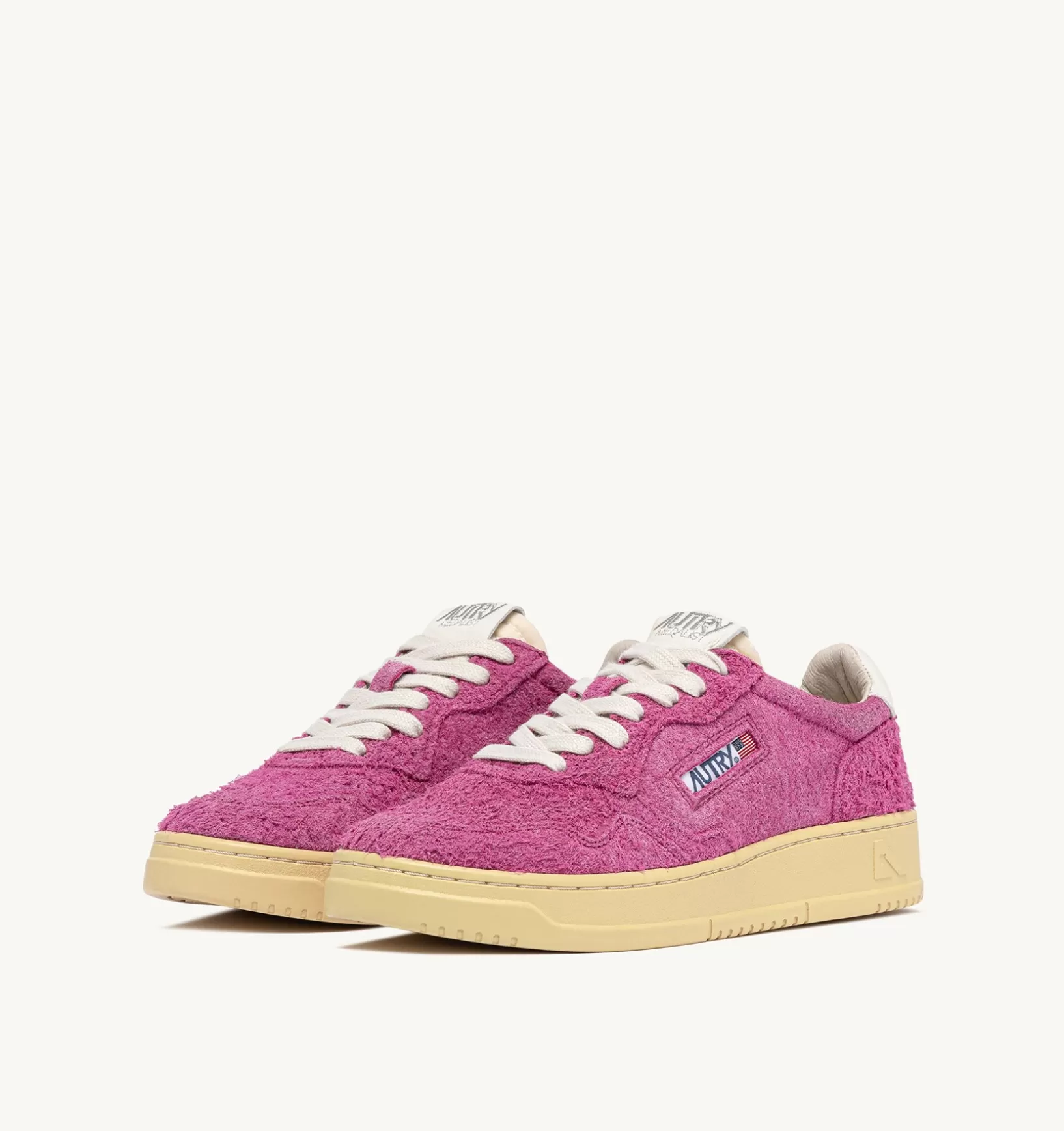 AUTRY Sneakers Medalist Low In Suede Hair Fucsia^Donna Medalist