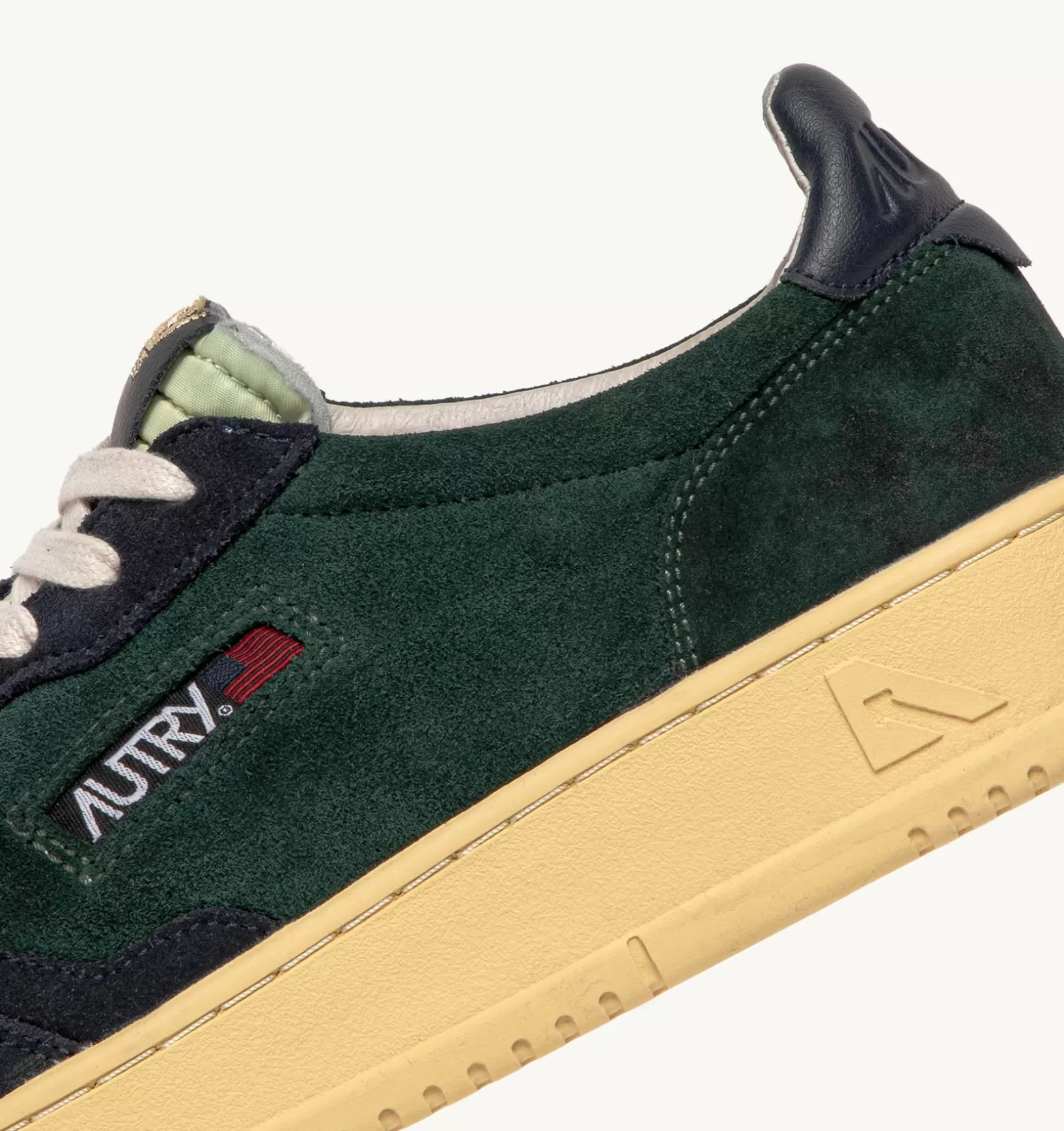 AUTRY Sneakers Medalist Low In Suede Verde E Blu^Uomo Medalist