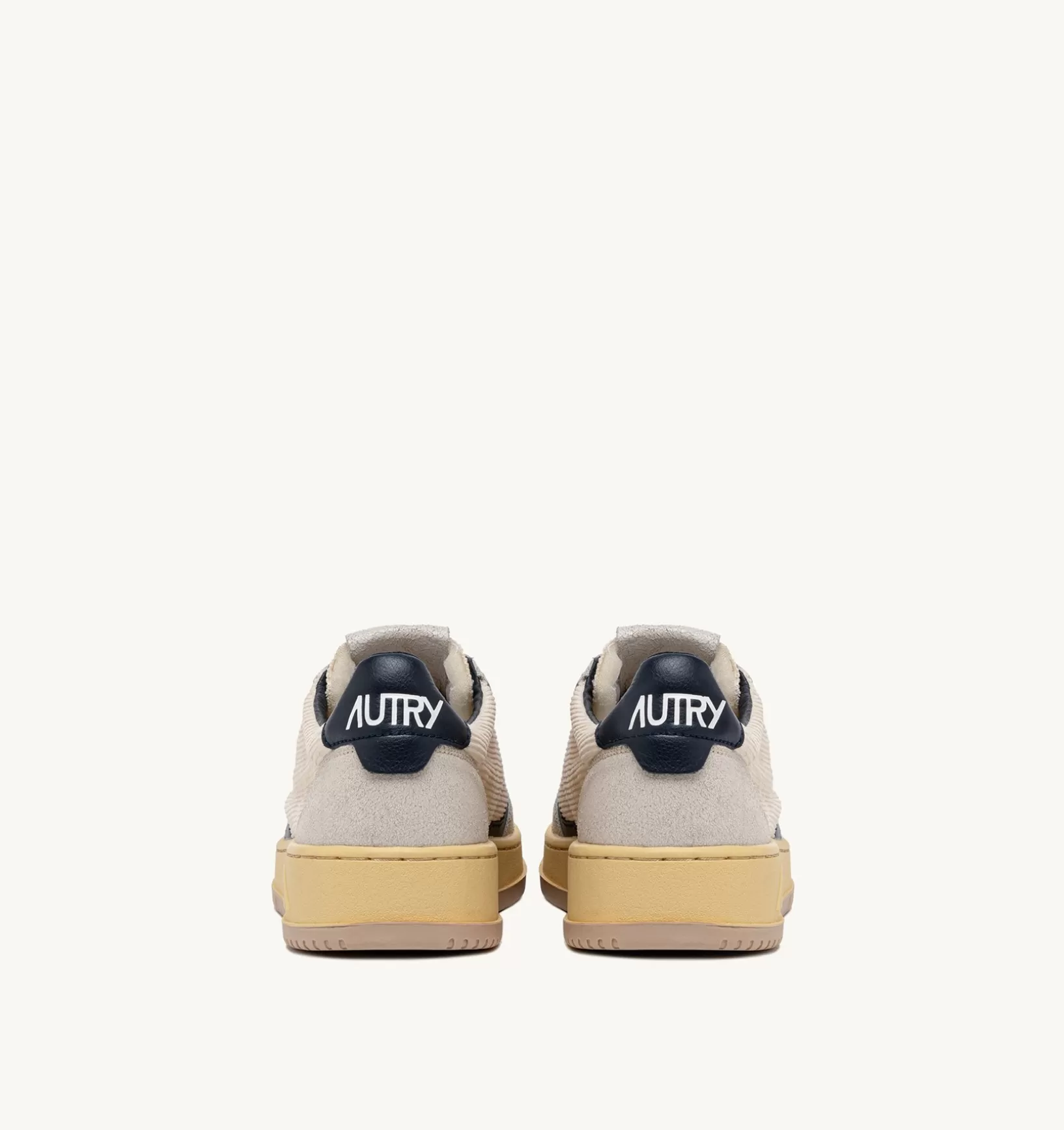 AUTRY Sneakers Medalist Low In Velluto A Costine E Suede Bianco E Blu^Uomo Medalist