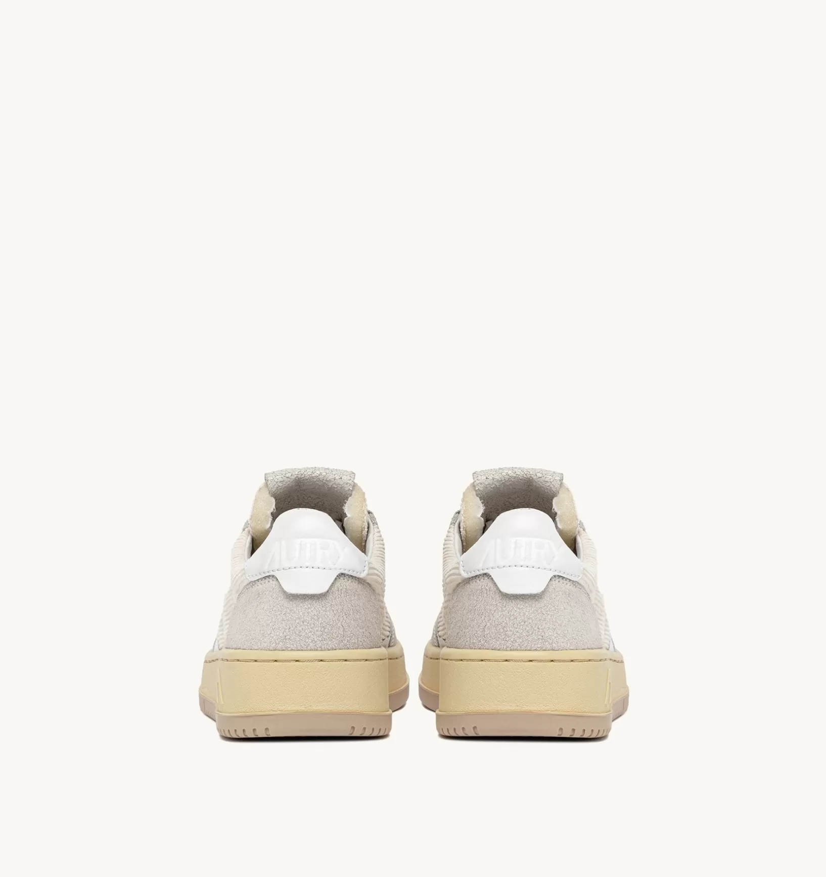 AUTRY Sneakers Medalist Low In Velluto A Costine E Suede Colore Avorio^Donna Medalist