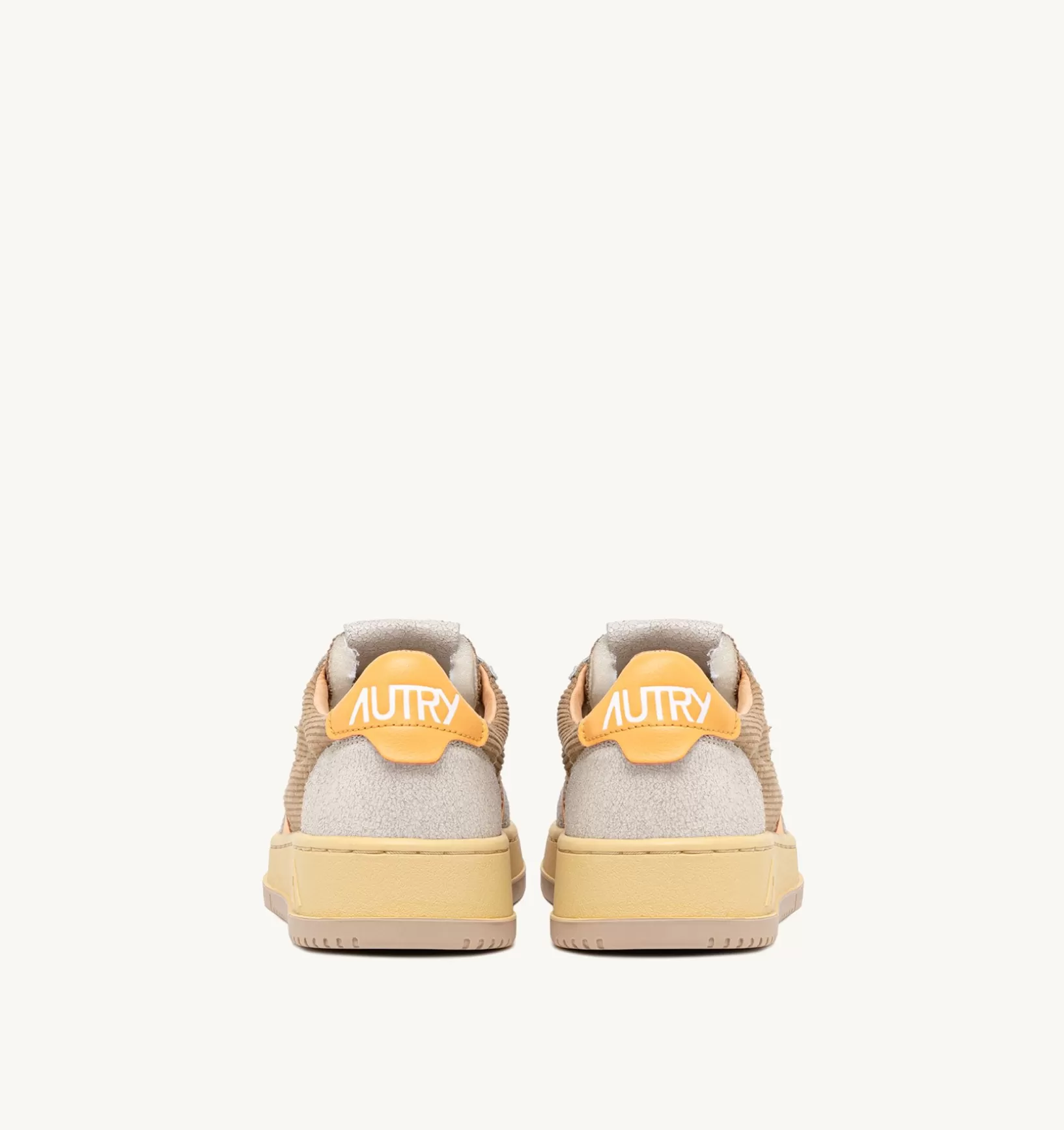 AUTRY Sneakers Medalist Low In Velluto A Costine Taupe E Suede Colore Grigio^Donna Medalist