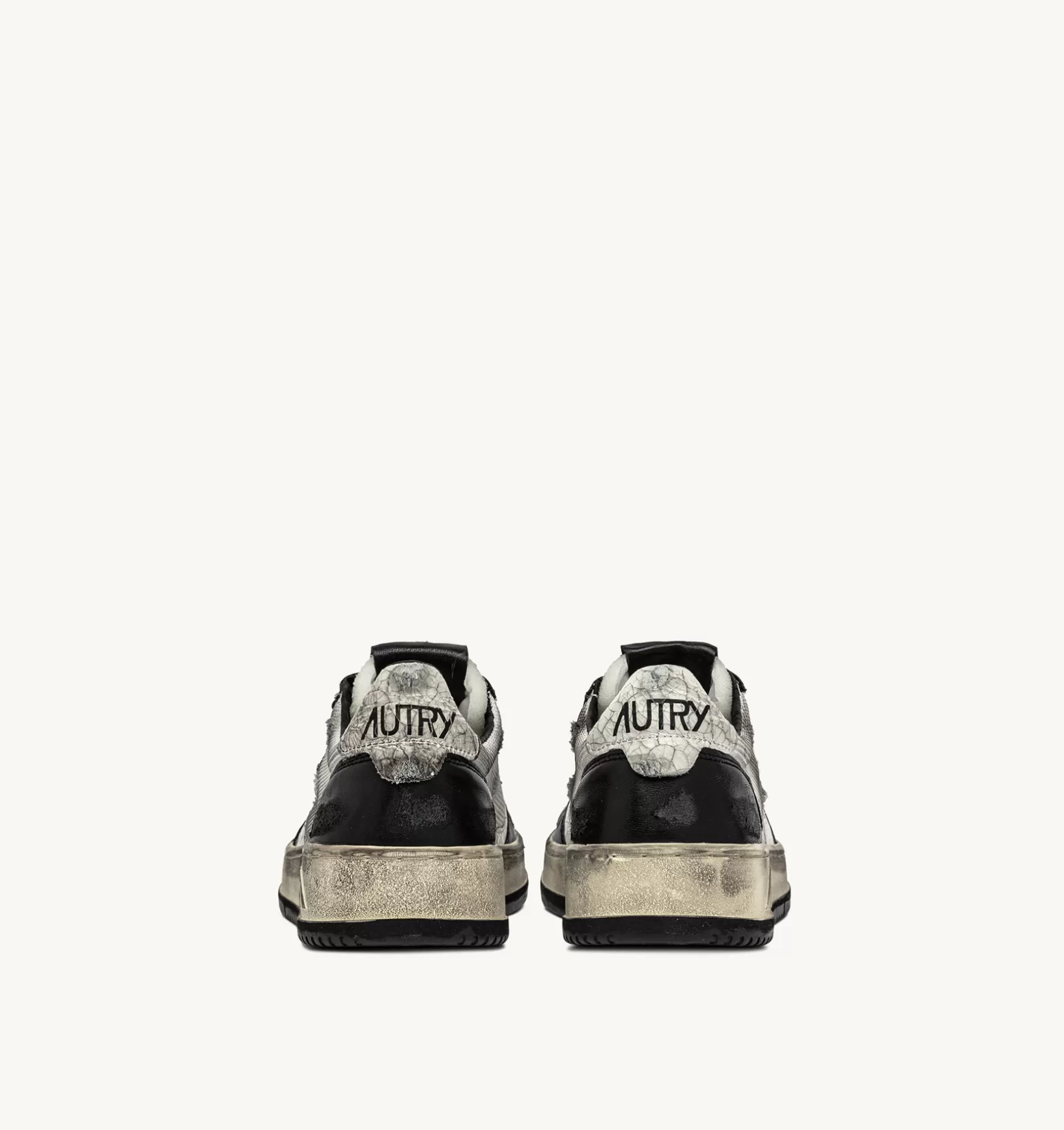 AUTRY Sneakers Medalist Low Super Vintage In Mesh E Suede Bianco E Argento^Uomo Super Vintage