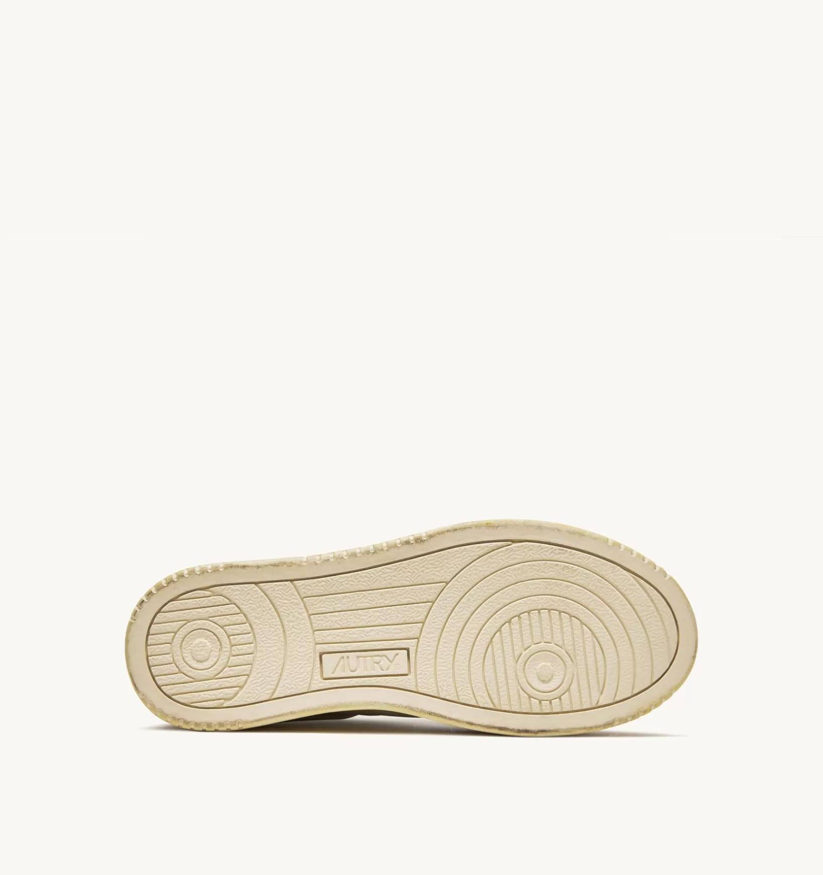 AUTRY Sneakers Medalist Low Super Vintage In Pelle Yellowing Bianco Arancio^Uomo Super Vintage