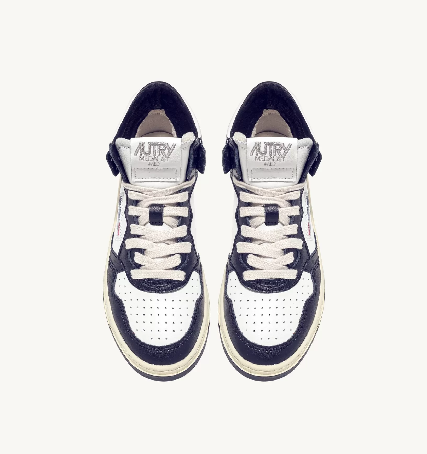 AUTRY Sneakers Medalist Mid In Pelle Bianca E Blu^Donna Medalist