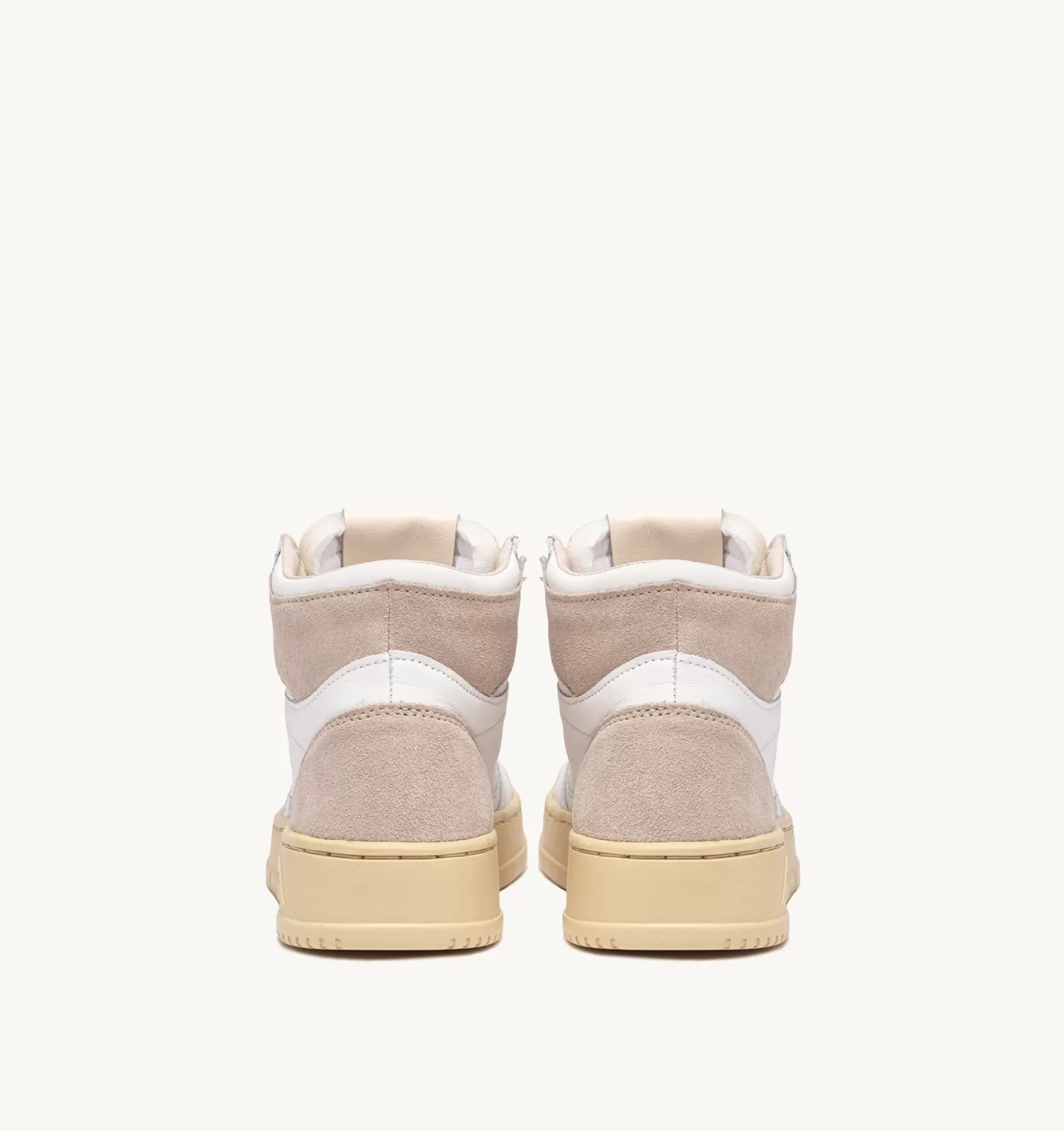 AUTRY Sneakers Medalist Mid In Pelle Bianca E Suede Beige^Donna Medalist