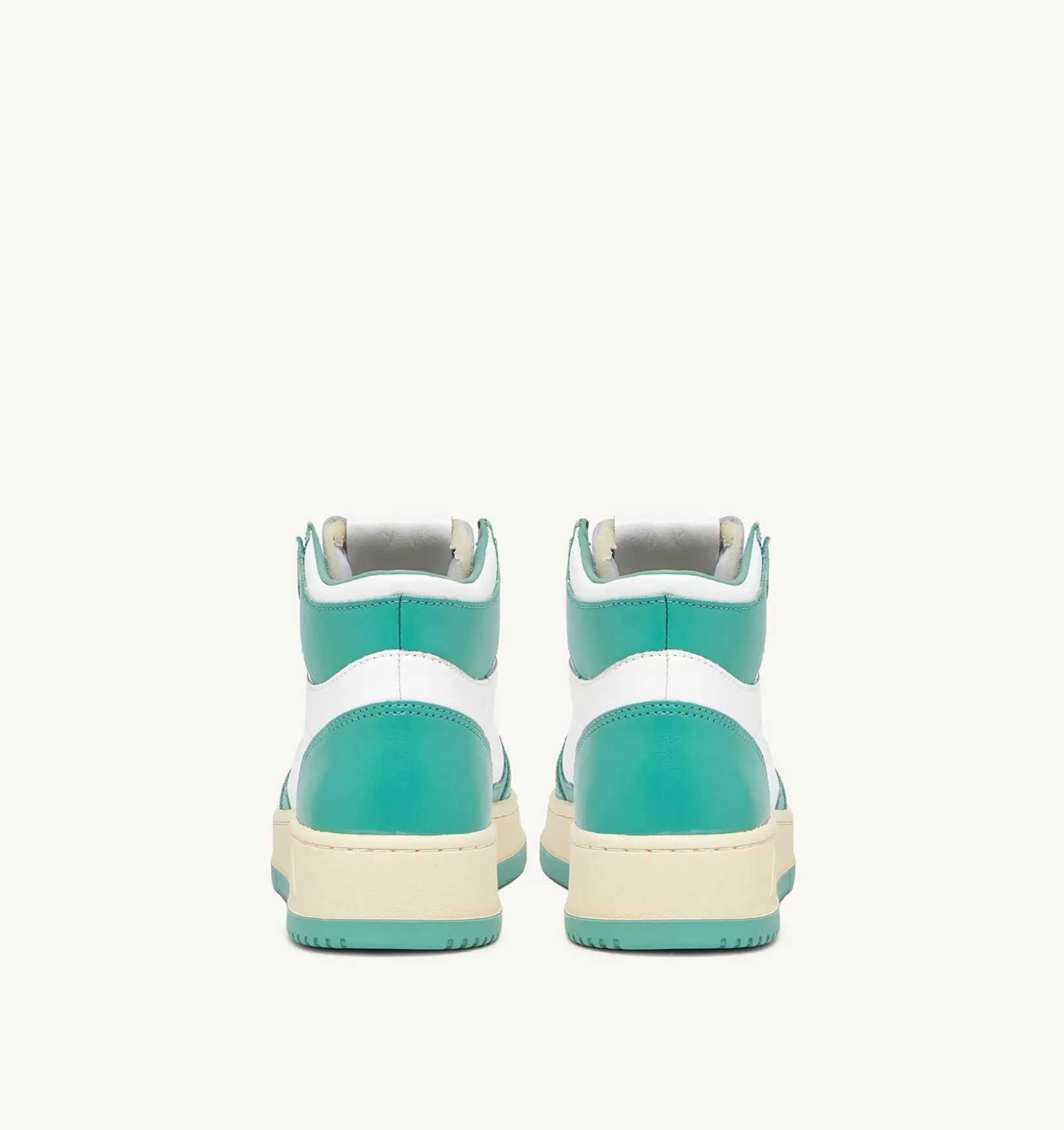 AUTRY Sneakers Medalist Mid In Pelle Bianca E Verde^Donna Medalist