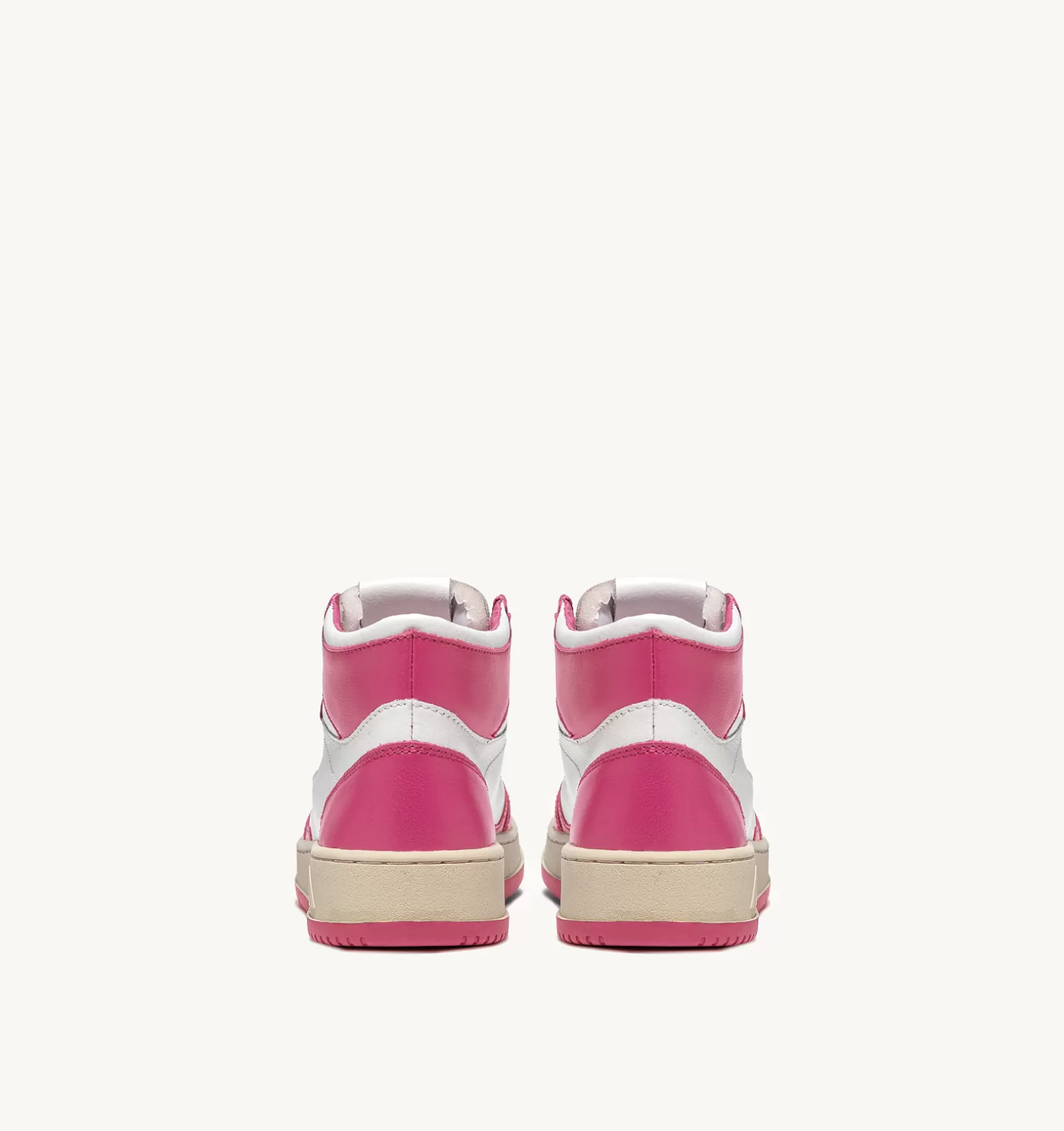 AUTRY Sneakers Medalist Mid In Pelle Bicolore Bianco E Fuxia^Donna Medalist