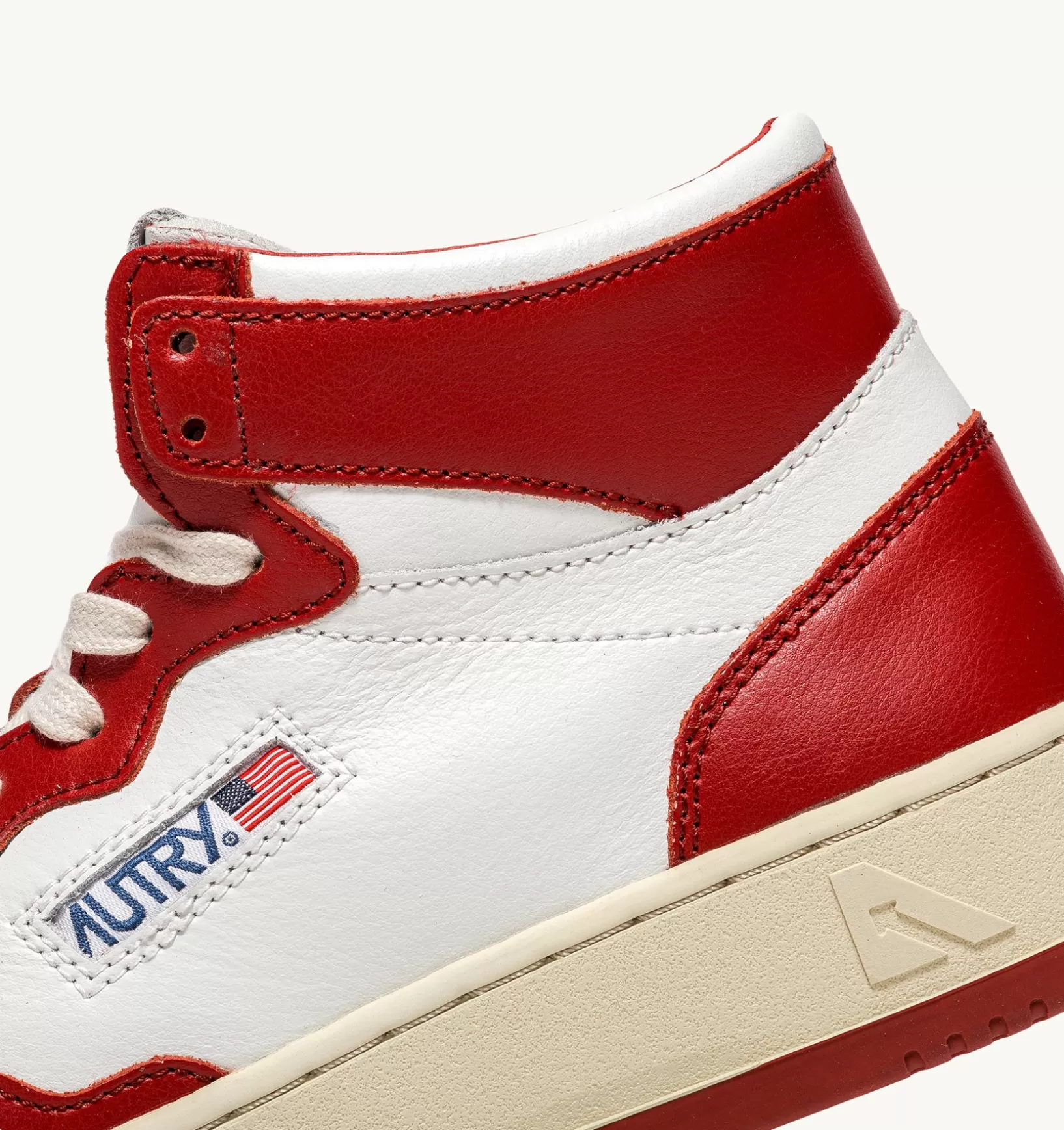 AUTRY Sneakers Medalist Mid In Pelle Bicolore Bianco E Rosso^Uomo Medalist