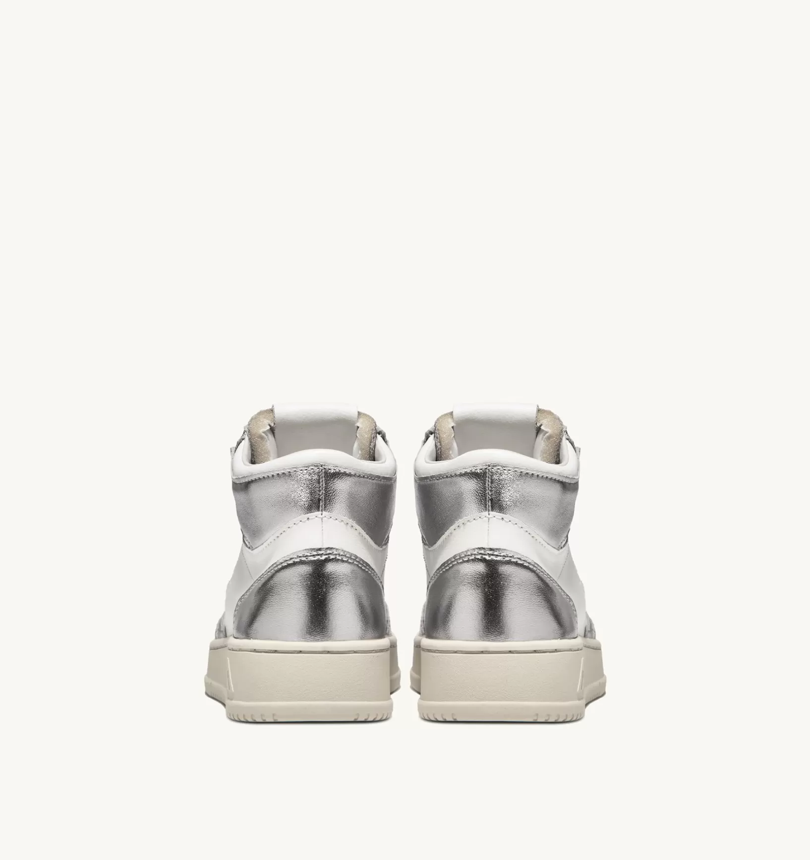 AUTRY Sneakers Medalist Mid In Pelle Bicolore Bianco E Silver^Donna Medalist