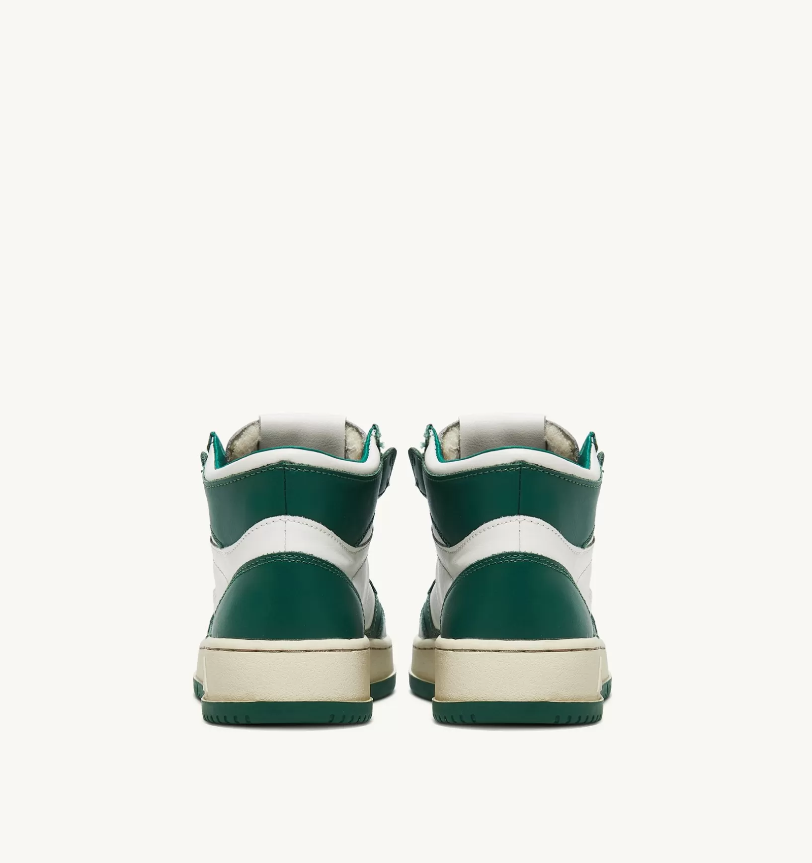 AUTRY Sneakers Medalist Mid In Pelle Bicolore Bianco E Verde^Donna Medalist
