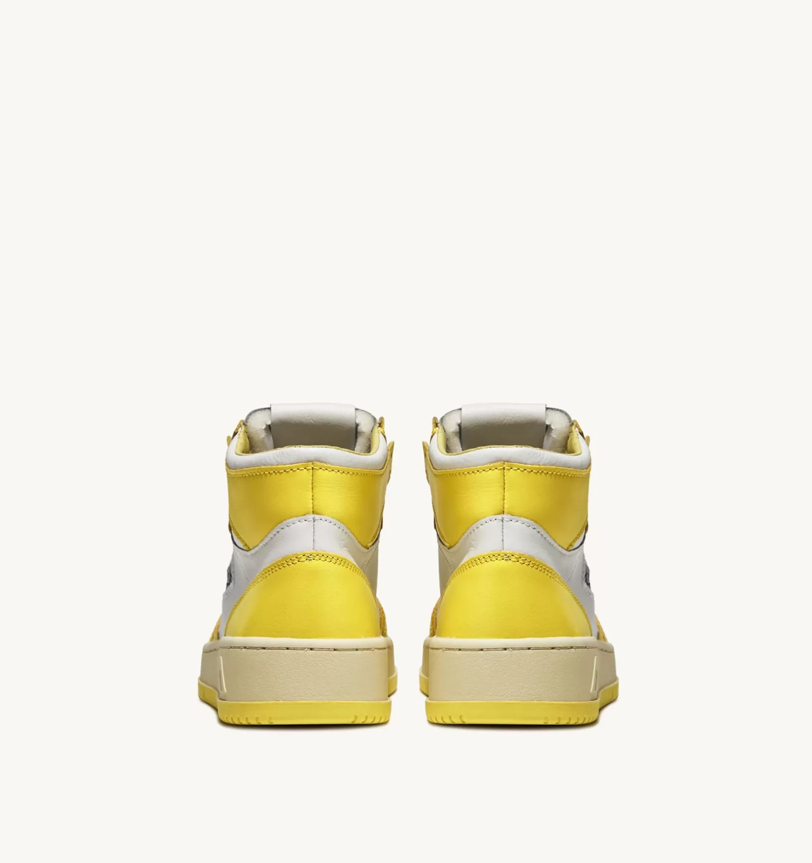 AUTRY Sneakers Medalist Mid In Pelle Bicolore Bianco E Yellow^Donna Medalist