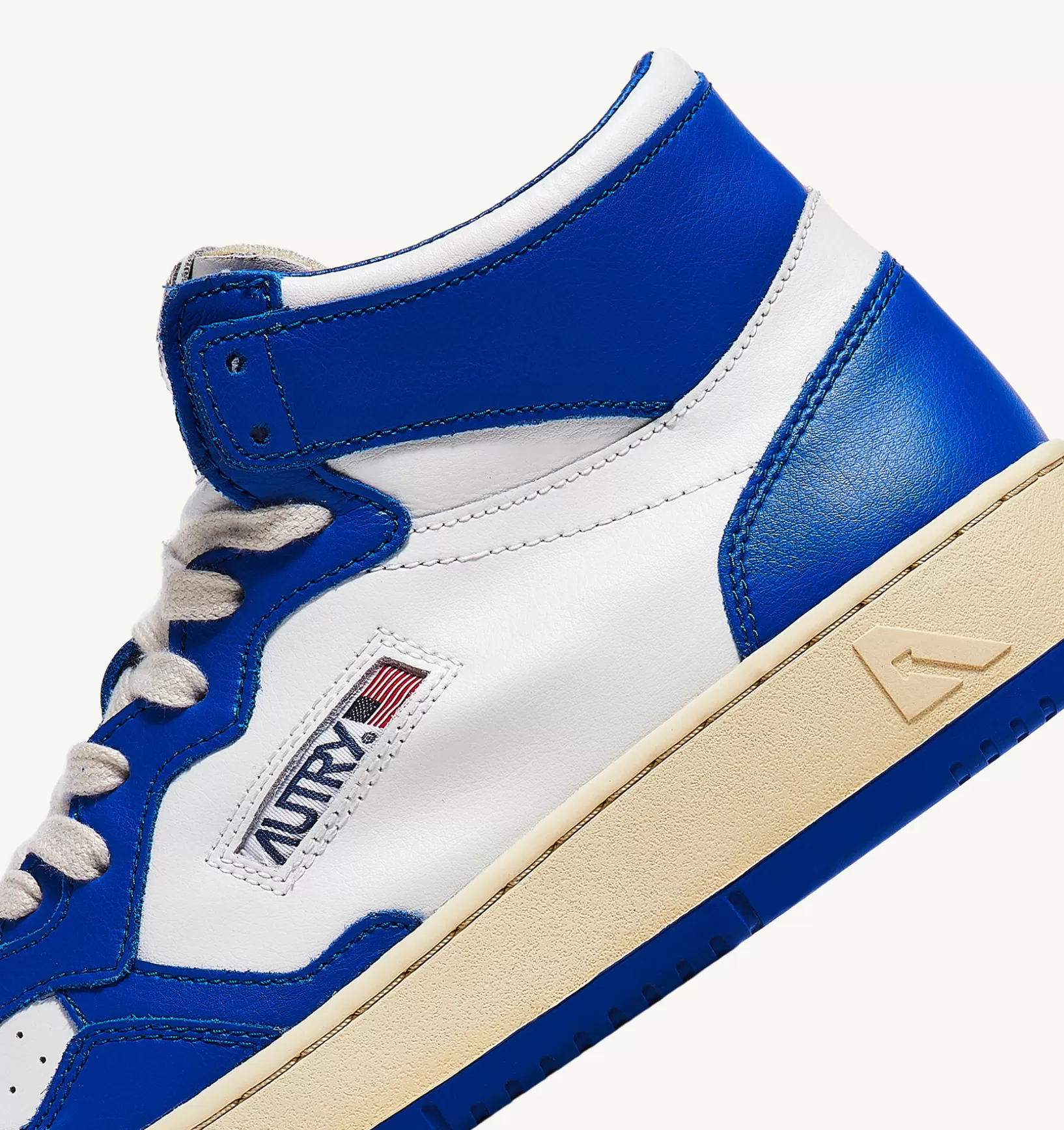AUTRY Sneakers Medalist Mid In Pelle Bicolore Bianco Prince Blue^Uomo Medalist